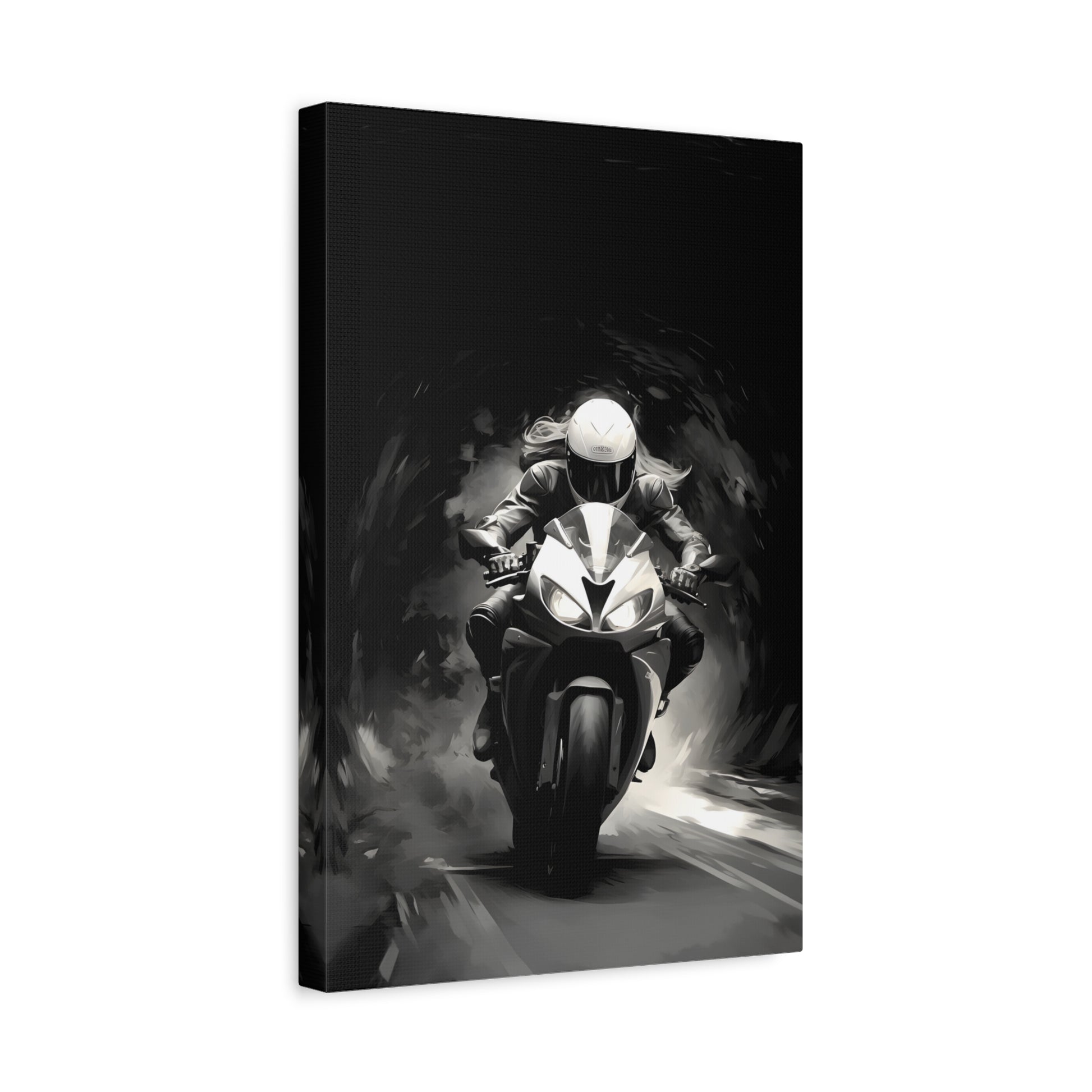 Female Night Biking (Canvas)Female Night Biking (Canvas  Matte finish, stretched, with a depth of 1.25 inches)
Struggling with low-quality canvases? Switch to RimaGallery! Our canvases are moreRimaGallery