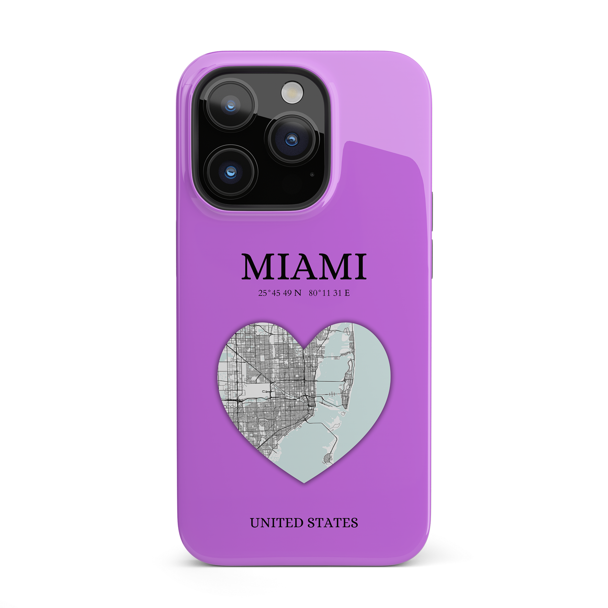 Miami Heartbeat - Purple (iPhone Case 11-15)Capture the essence of MIAMI with RimaGallery's Heartbeat Purple iPhone case, blending durable protection and unique design. Perfect for iPhone 11-15 models. Free shRimaGallery