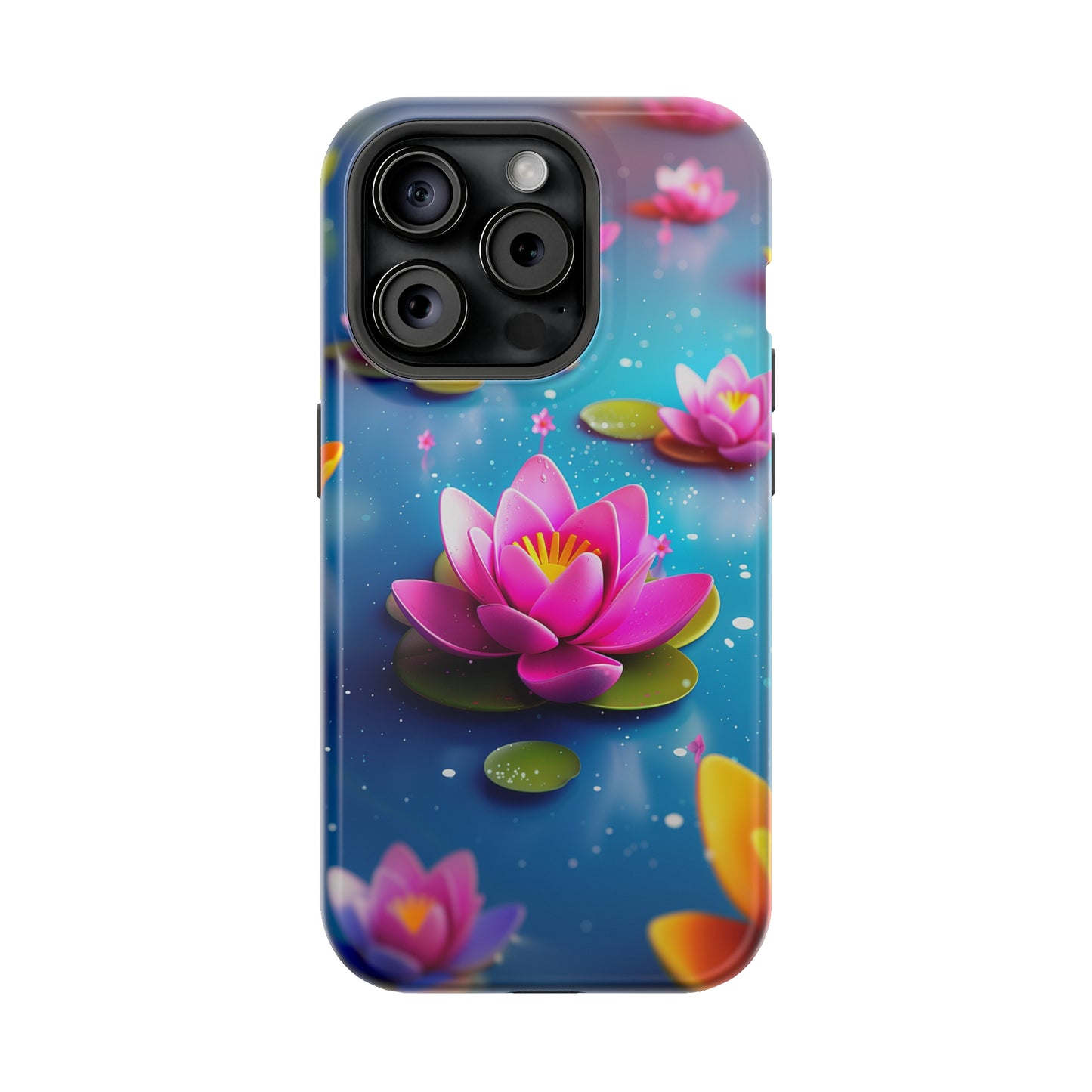 Lotus Lagoon (iPhone MagSafe Case)Discover elegance with our iPhone 13-15 MagSafe Case: Lightweight, USA-made, and compatible with all MagSafe accessories. Style meets protection. Rima Gallery presenRimaGallery