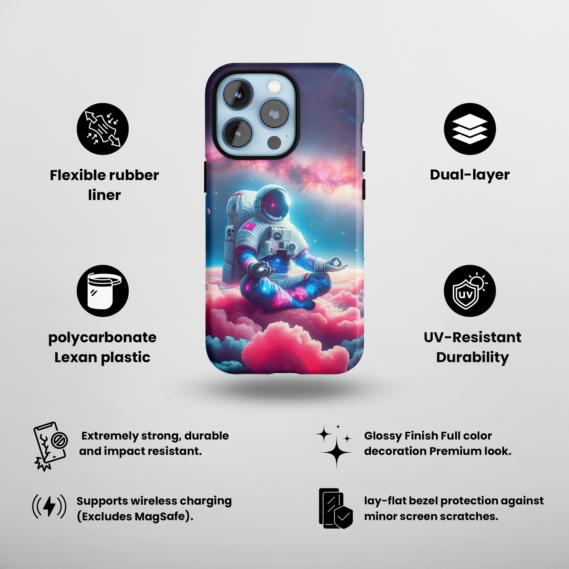 Stardust Meditation (iPhone Case 11-15)RIMA Tough Phone Case: Your iPhone's Perfect Armor! Tailored for iPhone 11-15, offering elegant design and robust protection. Embrace the fusion of technology and suRimaGallery