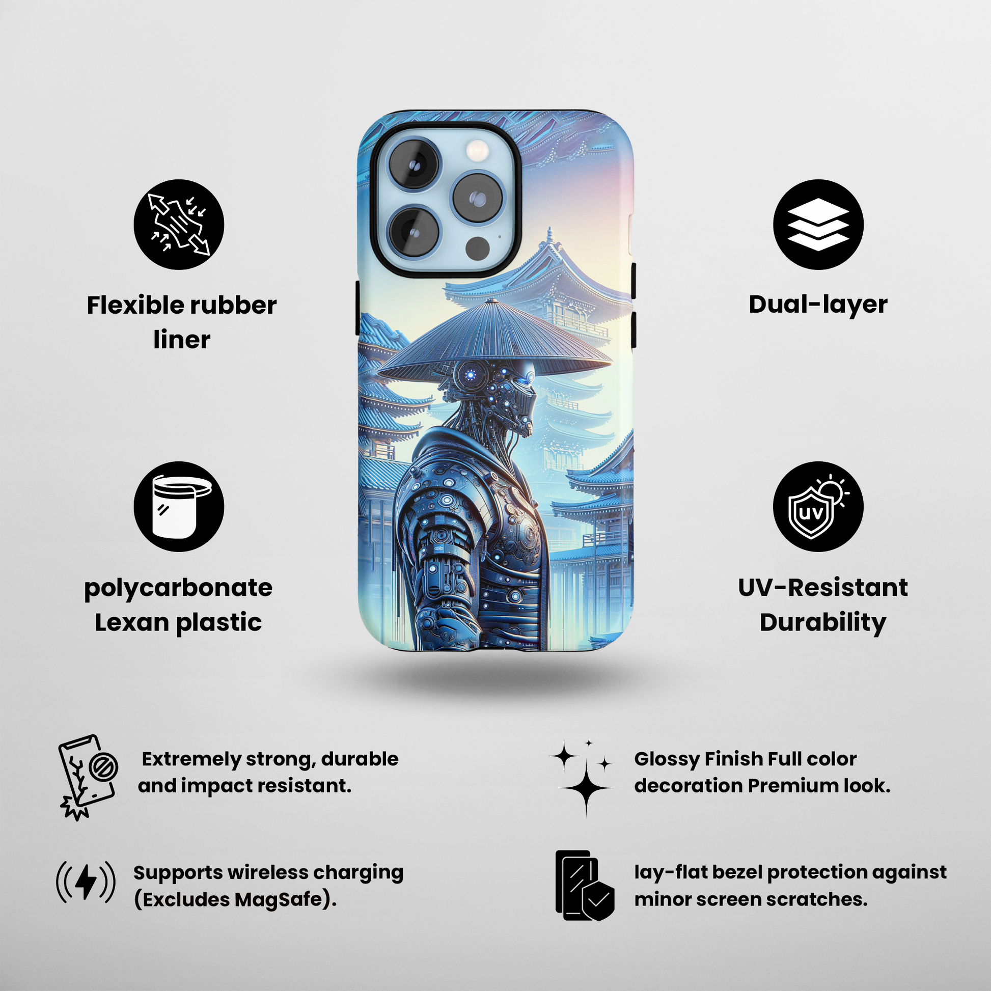 Neo-Tokyo Sentinel (iPhone Case 11-15)Safeguard Your iPhone in Style with RIMA Tough Cases. Designed for iPhone 11-15, these cases offer the ultimate blend of sophistication and resilience. Eco-consciousRimaGallery