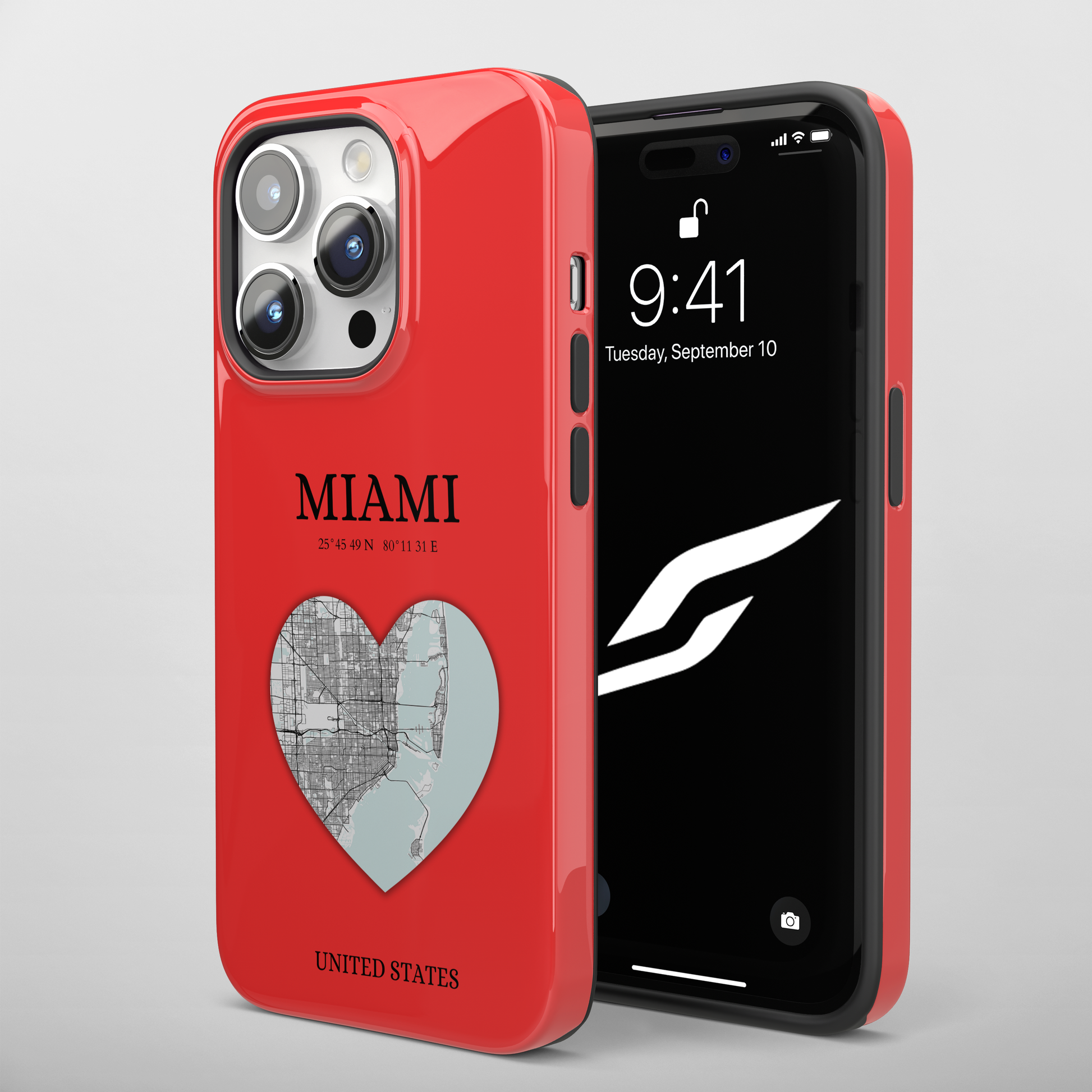 Miami Heartbeat - Red (iPhone Case 11-15)Capture the essence of MIAMI with RimaGallery's Heartbeat RED iPhone case, blending durable protection and unique design. Perfect for iPhone 11-15 models. Free shippRimaGallery