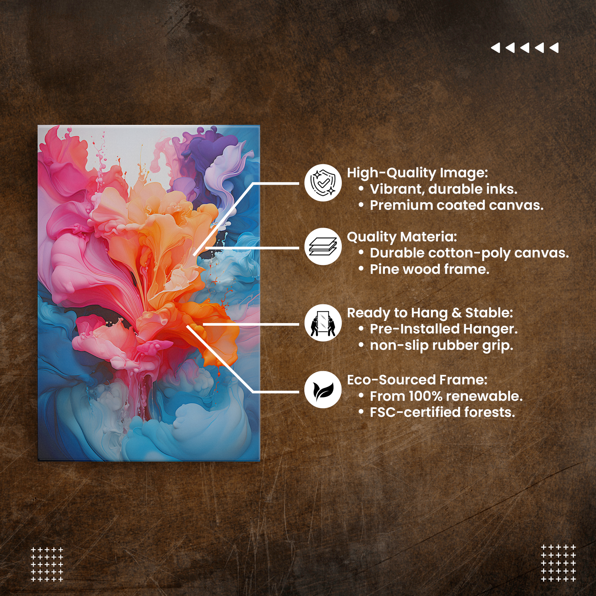 Liquid Dreamscape (Canvas)Liquid Dreamscape (Canvas  Matte finish, stretched, with a depth of 1.25 inches) Elevate your décor with RimaGallery’s responsibly made art canvases. Our eco-friendlRimaGallery