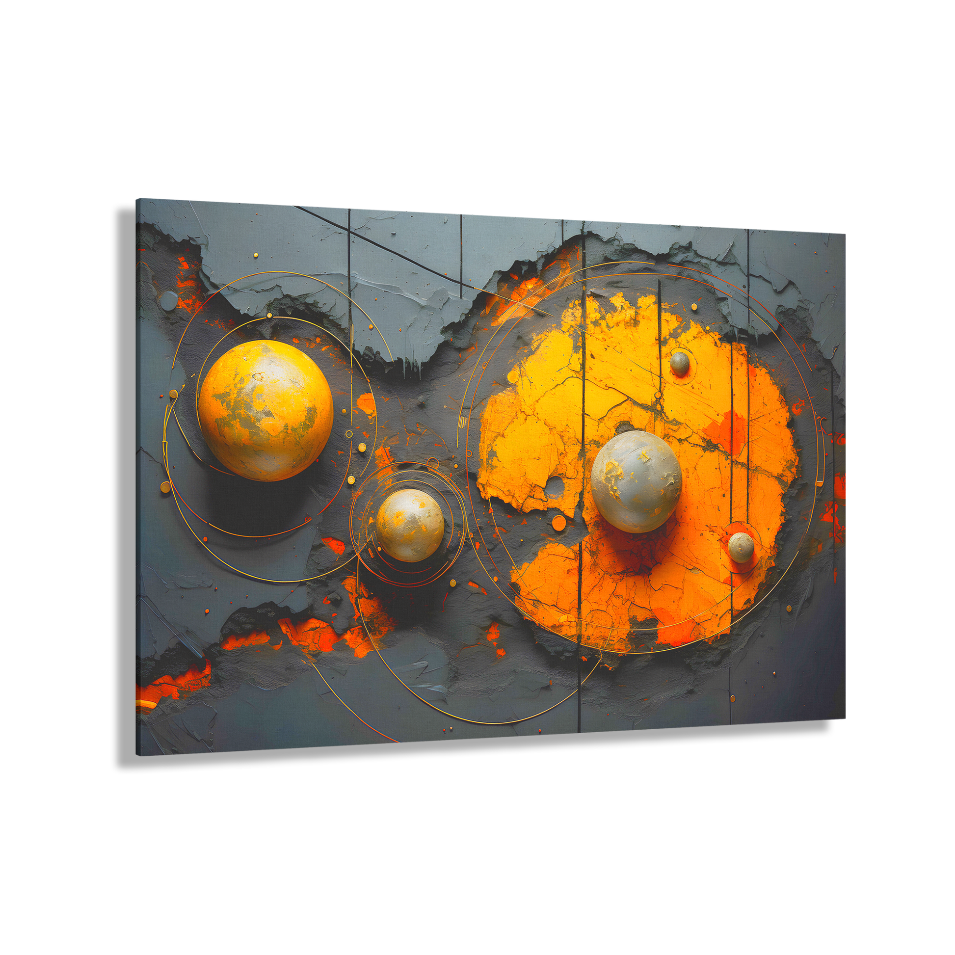 Several Planets (Canvas  Matte finish, stretched, with a depth of 1.25 inches) Elevate your décor with RimaGallery’s responsibly made art canvases. Our eco-friendly -Planets (Canvas)