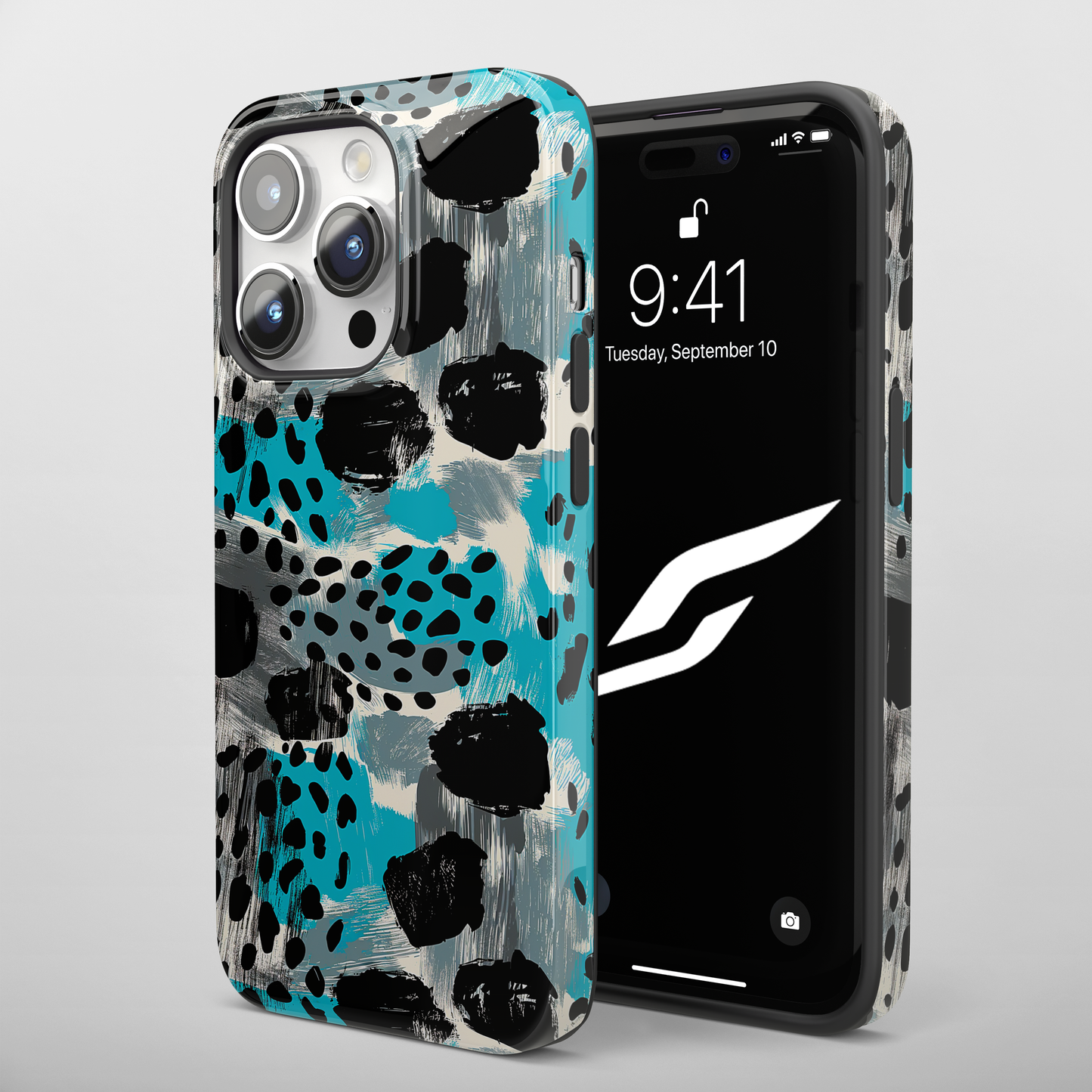 Teal Spots (iPhone Case 11-15)