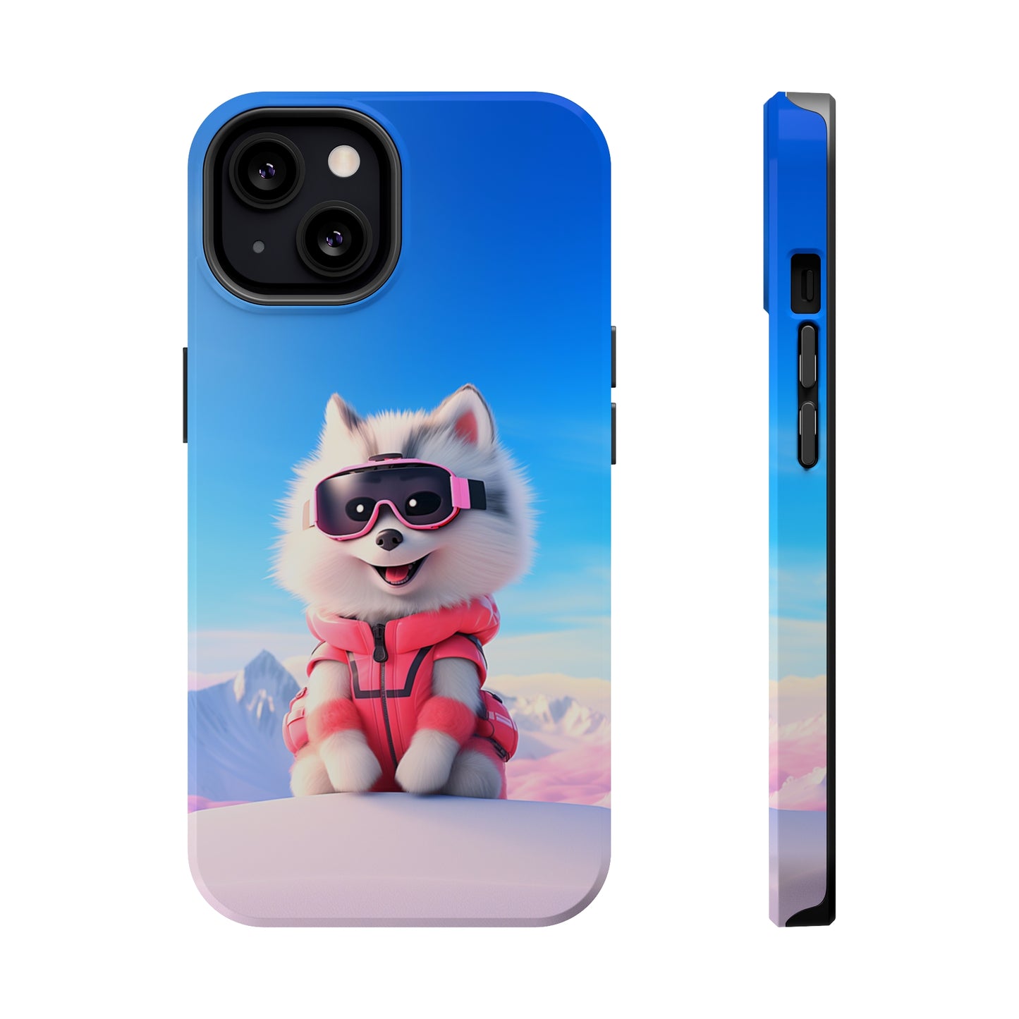 Pink Pup Skier (iPhone MagSafe Case)Pink Pup Skier MagSafe Durable Case: Style Meets Protection 📱✨
Upgrade your device with Rima Gallery's Pink Pup Skier MagSafe Durable Case. This case isn’t just aboRimaGallery