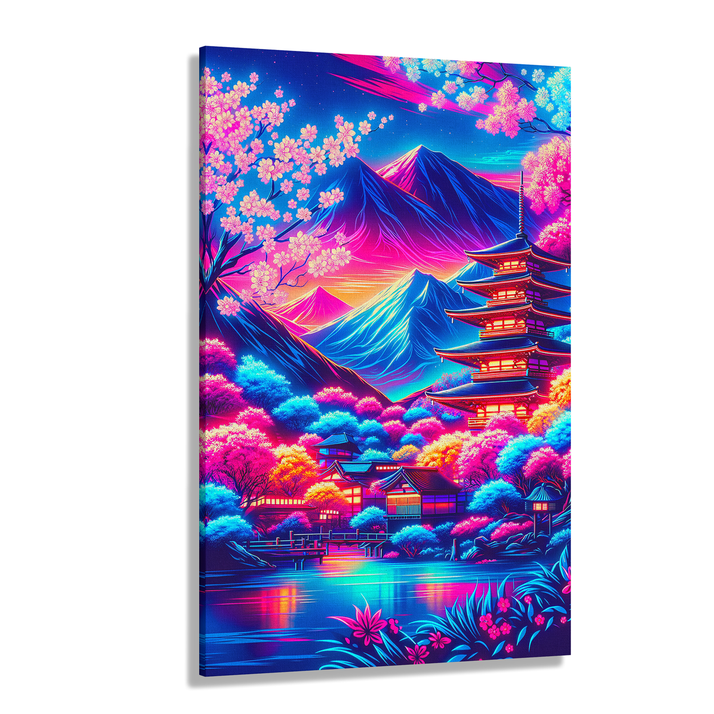 Neon Blossom Dreams (Canvas)Neon Blossom Dreams (Canvas  Matte finish, stretched, with a depth of 1.25 inches)
Struggling with low-quality canvases? Switch to RimaGallery! Our canvases are moreRimaGallery