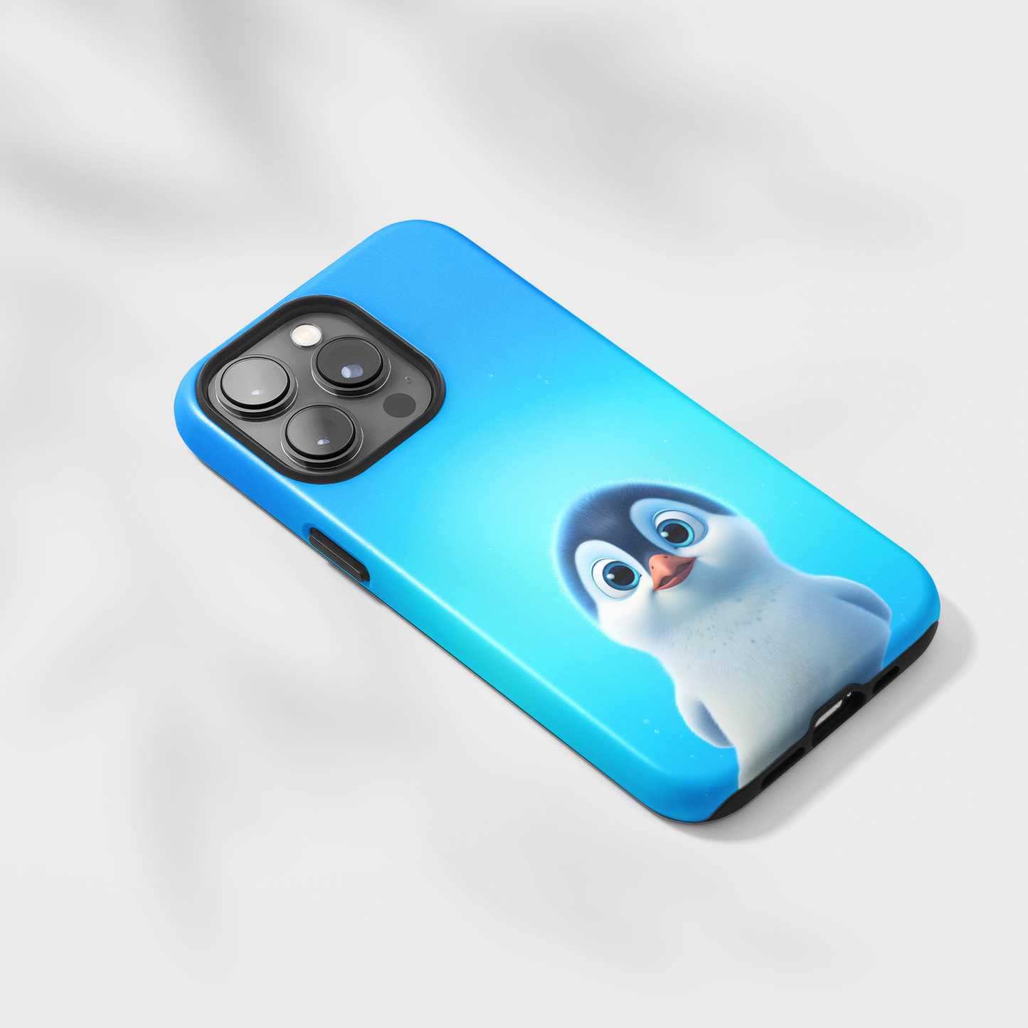 Cute Penguin in the blue (iPhone Case 11-15)