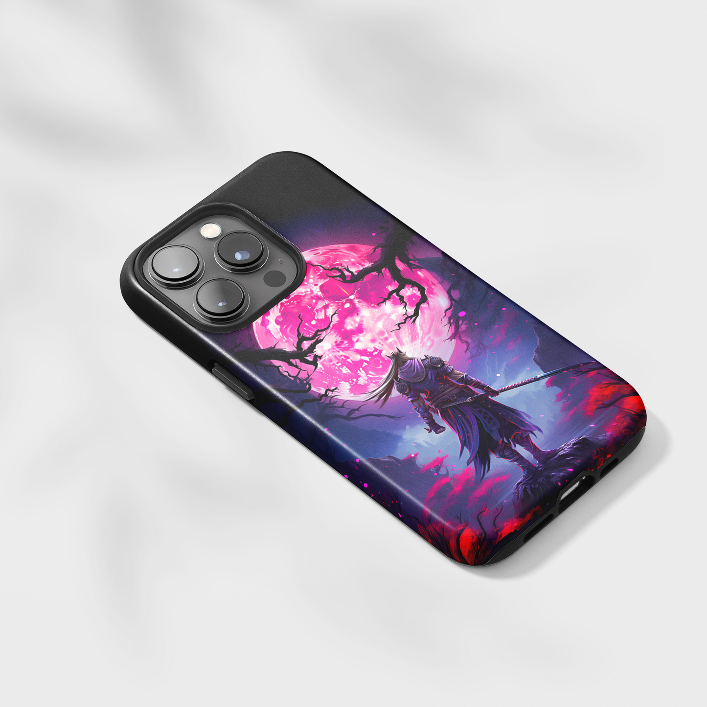 Crimson Moon Warrior (iPhone Case 11-15)RIMA Tough Phone Case: Unmatched Style &amp; Protection for iPhone 11, 12, 13, 14, &amp; 15 🛡️📱
Product Description:
Discover the RIMA Tough Phone Case, exclusivelRimaGallery