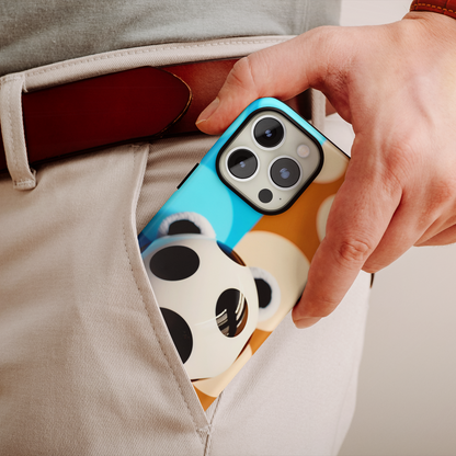 Panda Bear (iPhone Case 11-15)Revolutionize your iPhone's look and feel with RIMA Tough Phone Case – ultimate protection meets elegant style for iPhone 11-15. Grab yours now! 🛡️📱RimaGallery