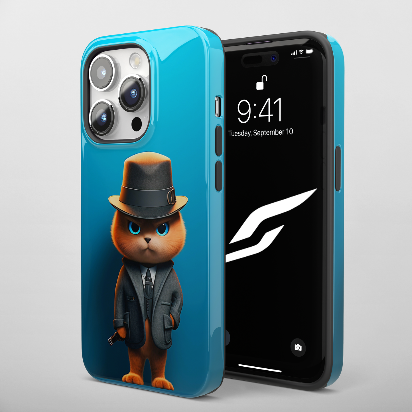 Detective Cat (iPhone Case 11-15)RIMA Tough Phone Case: Your iPhone's Perfect Armor! Tailored for iPhone 11-15, offering elegant design and robust protection. Embrace the fusion of technology and suRimaGallery