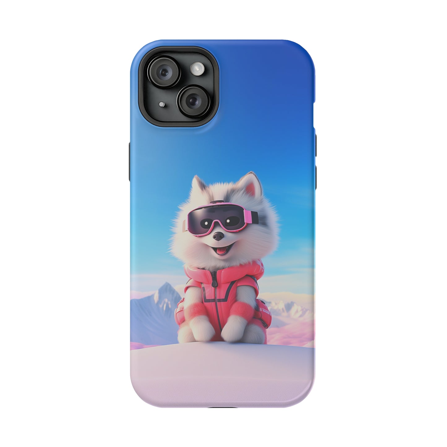 Pink Pup Skier (iPhone MagSafe Case)Pink Pup Skier MagSafe Durable Case: Style Meets Protection 📱✨
Upgrade your device with Rima Gallery's Pink Pup Skier MagSafe Durable Case. This case isn’t just aboRimaGallery