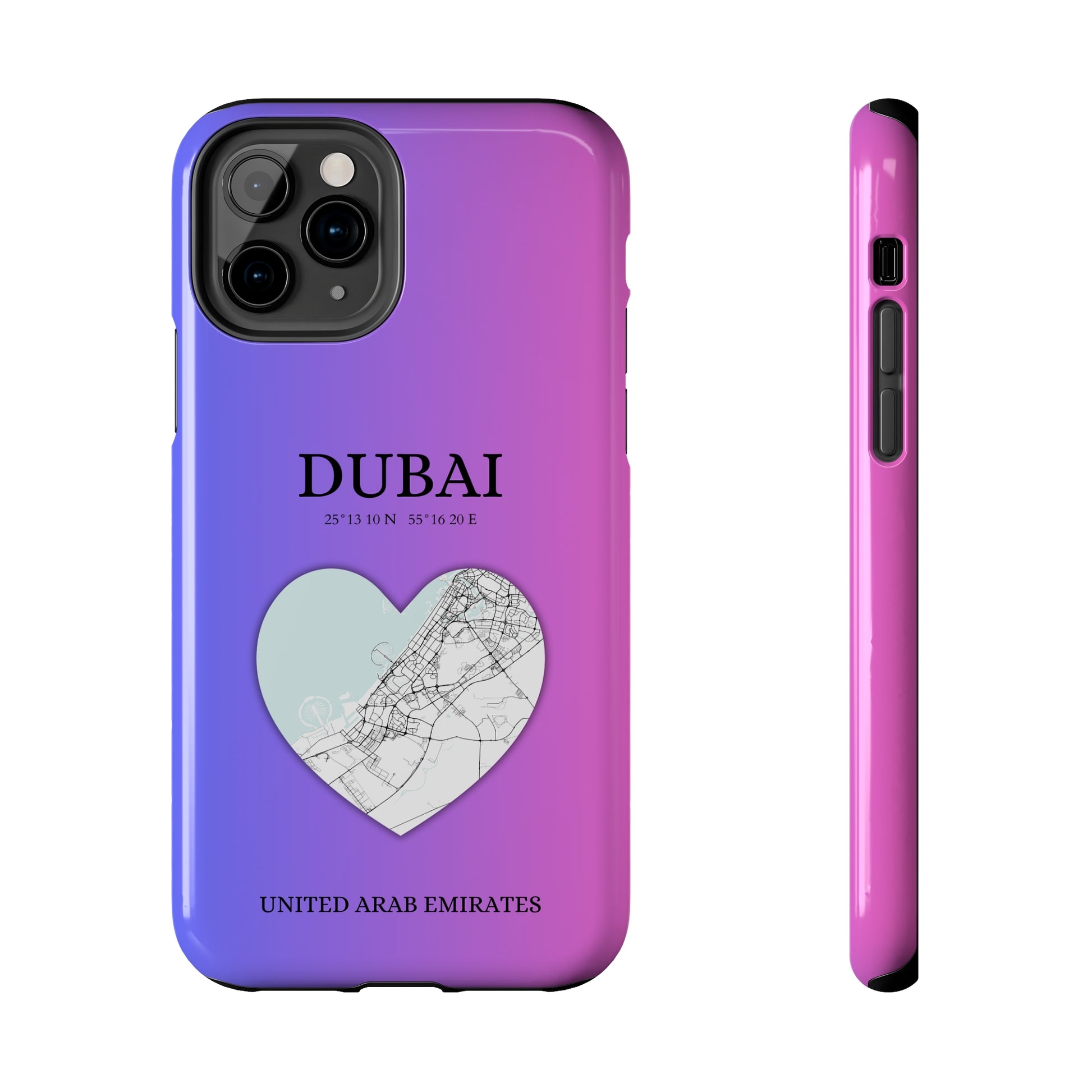 Dubai Heartbeat - Magenta (iPhone Case 11-15)Capture the essence of Dubai with RimaGallery's Heartbeat Magenta iPhone case, blending durable protection and unique design. Perfect for iPhone 11-15 models. Free sRimaGallery