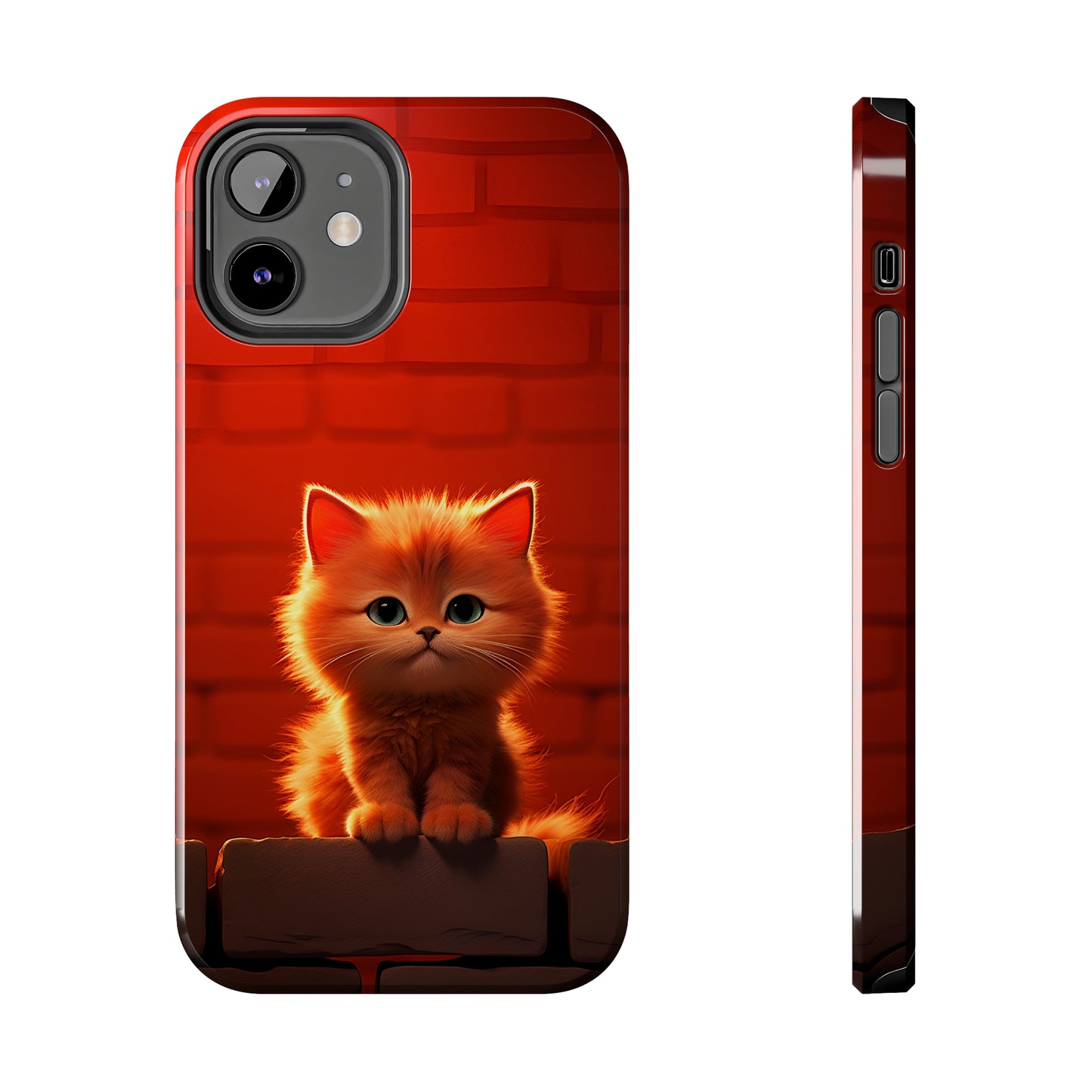 Cute Cat Sitting On a Wall (iPhone Case 11-15)Style meets safety in the RIMA Tough Phone Case for iPhone 11-15. Secure your phone in sophistication. Make a statement today! 🎨🔐RimaGallery