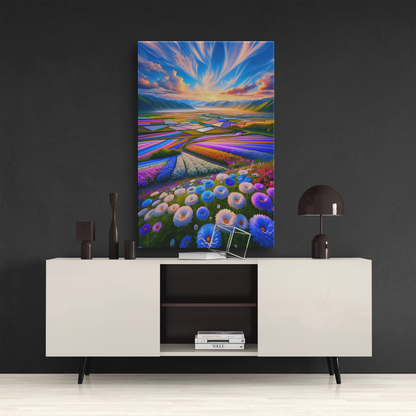 Chromatic Valleys (Canvas)Chromatic Valleys (Canvas  Matte finish, stretched, with a depth of 1.25 inches) Elevate your décor with RimaGallery’s responsibly made art canvases. Our eco-friendlRimaGallery