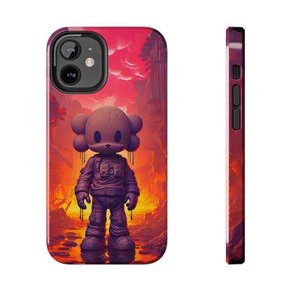 Cuddly Cohort (iPhone Case 11-15)Customize Your World with Unique Art! 🎨 This enchanting "Brave Teddy vs. Robot Apocalypse" design isn't solely for your phone. Dream of showcasing it on a poster, cRimaGallery