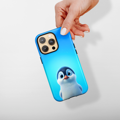 Cute Penguin in the blue (iPhone Case 11-15)