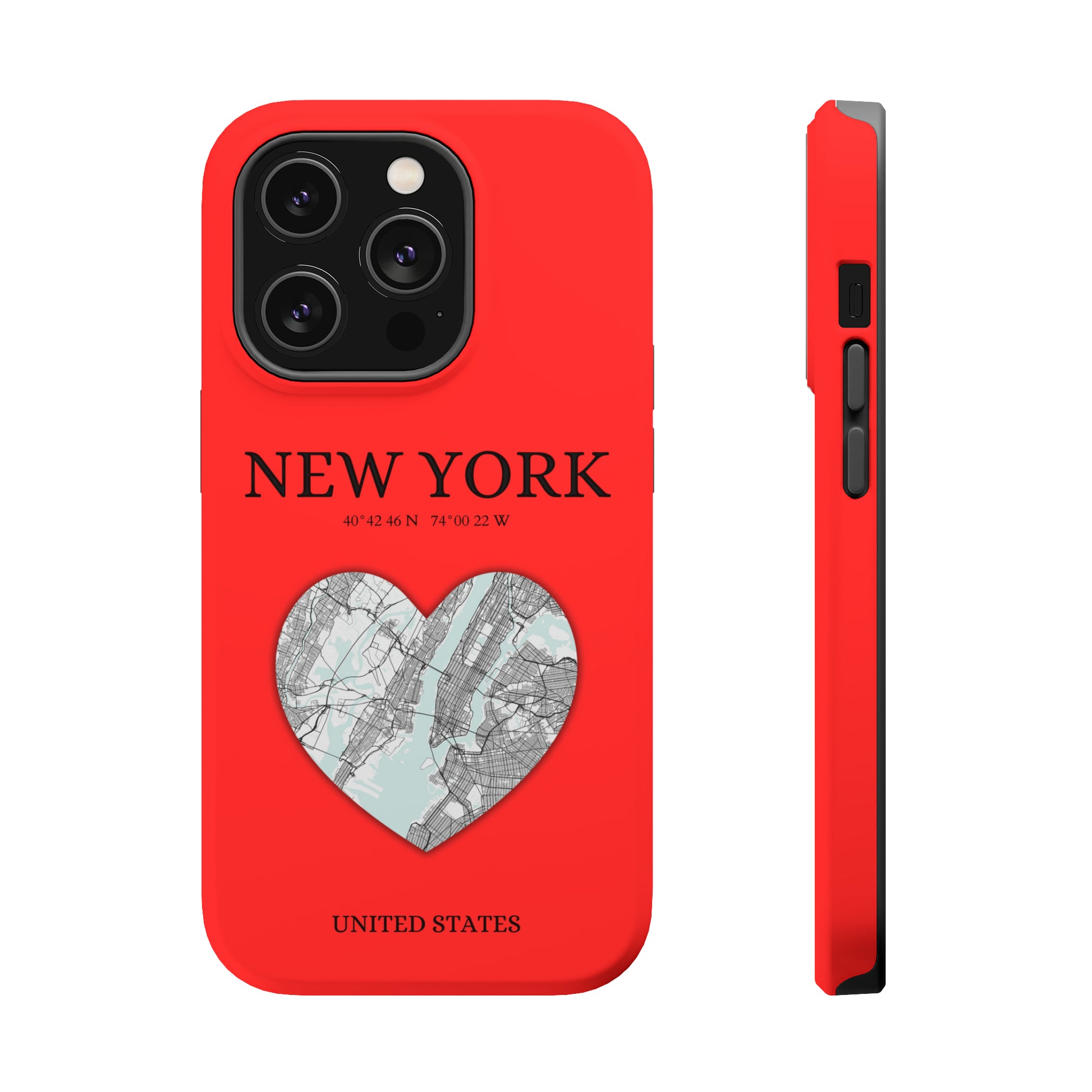 Add a touch of New York to your iPhone with the Red Heartbeat MagSafe Case, offering durable protection, seamless MagSafe compatibility, and a choice between matte o-York Heartbeat - Red (iPhone MagSafe Case)