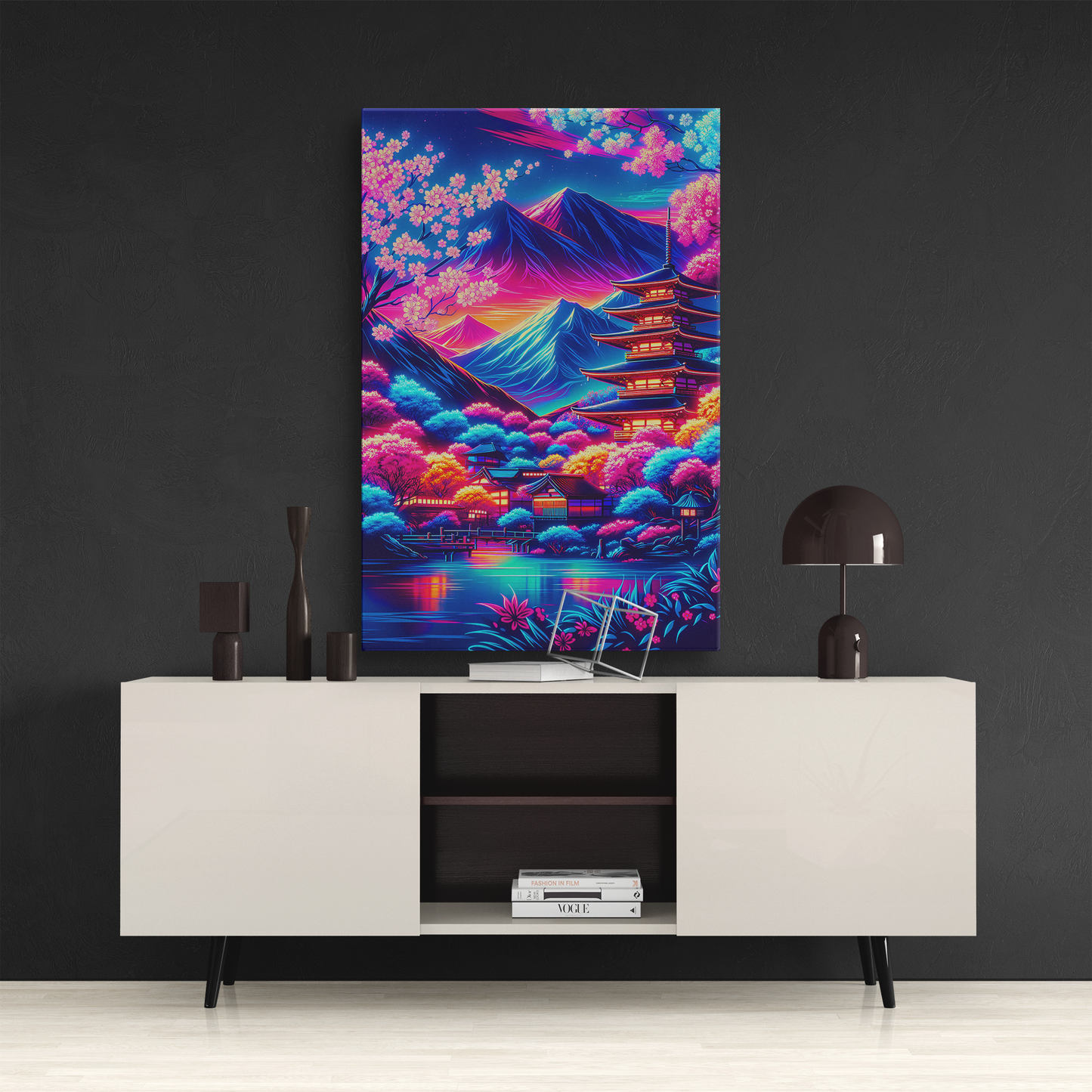 Neon Blossom Dreams (Canvas)Neon Blossom Dreams (Canvas  Matte finish, stretched, with a depth of 1.25 inches)
Struggling with low-quality canvases? Switch to RimaGallery! Our canvases are moreRimaGallery