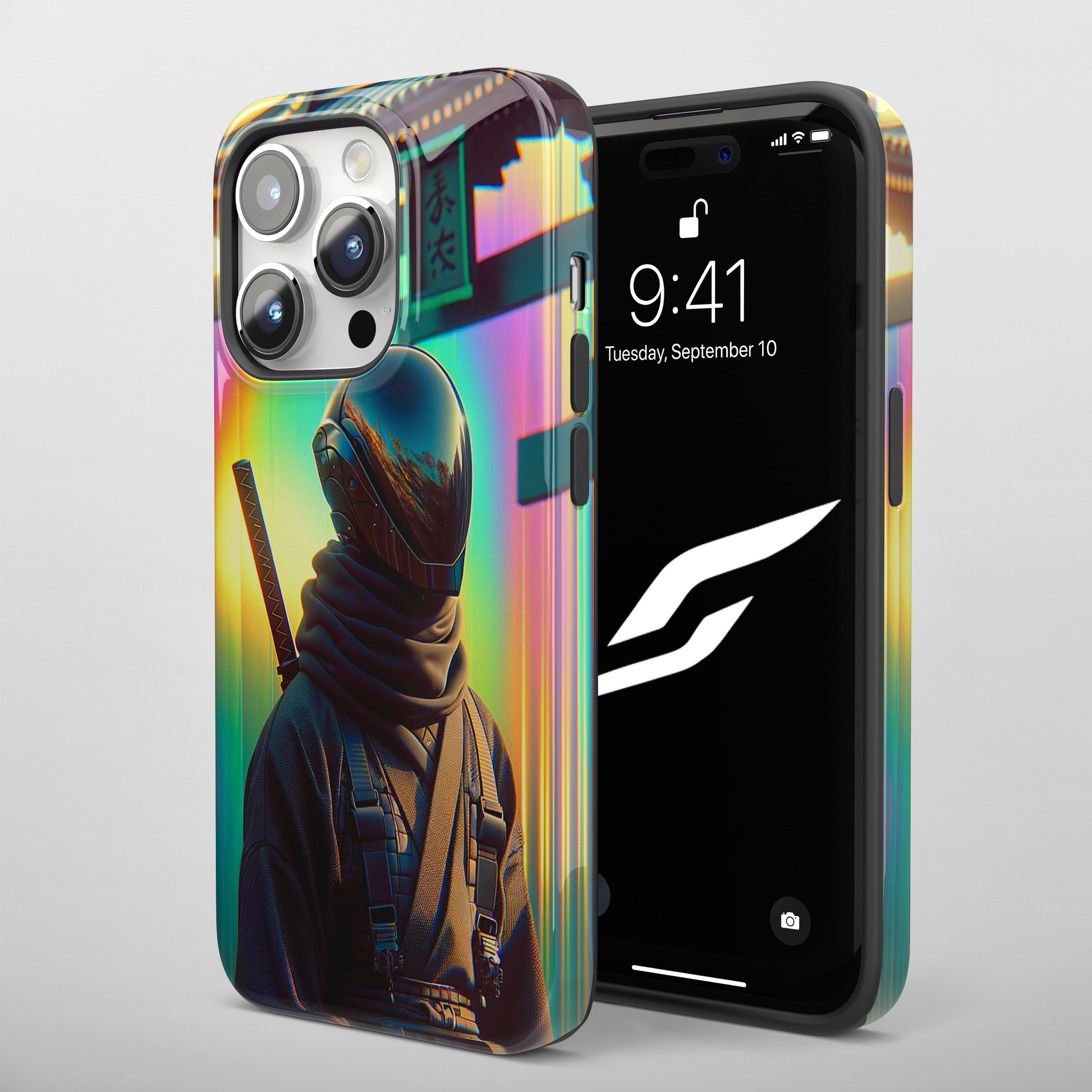 Samurai Synthwave (iPhone Case 11-15)Upgrade Your iPhone with RIMA's Tough Case: Combining sleek style and unmatched protection for iPhone 11-15 models. Durable, fashionable, and eco-friendly. Shop now RimaGallery