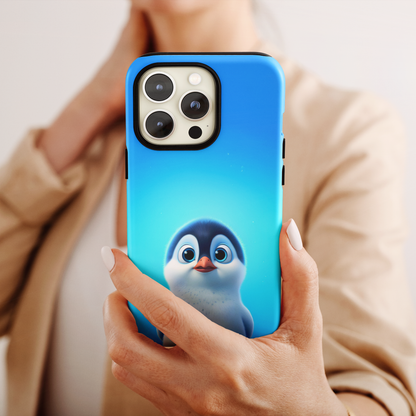 Cute Penguin in the blue (iPhone Case 11-15)