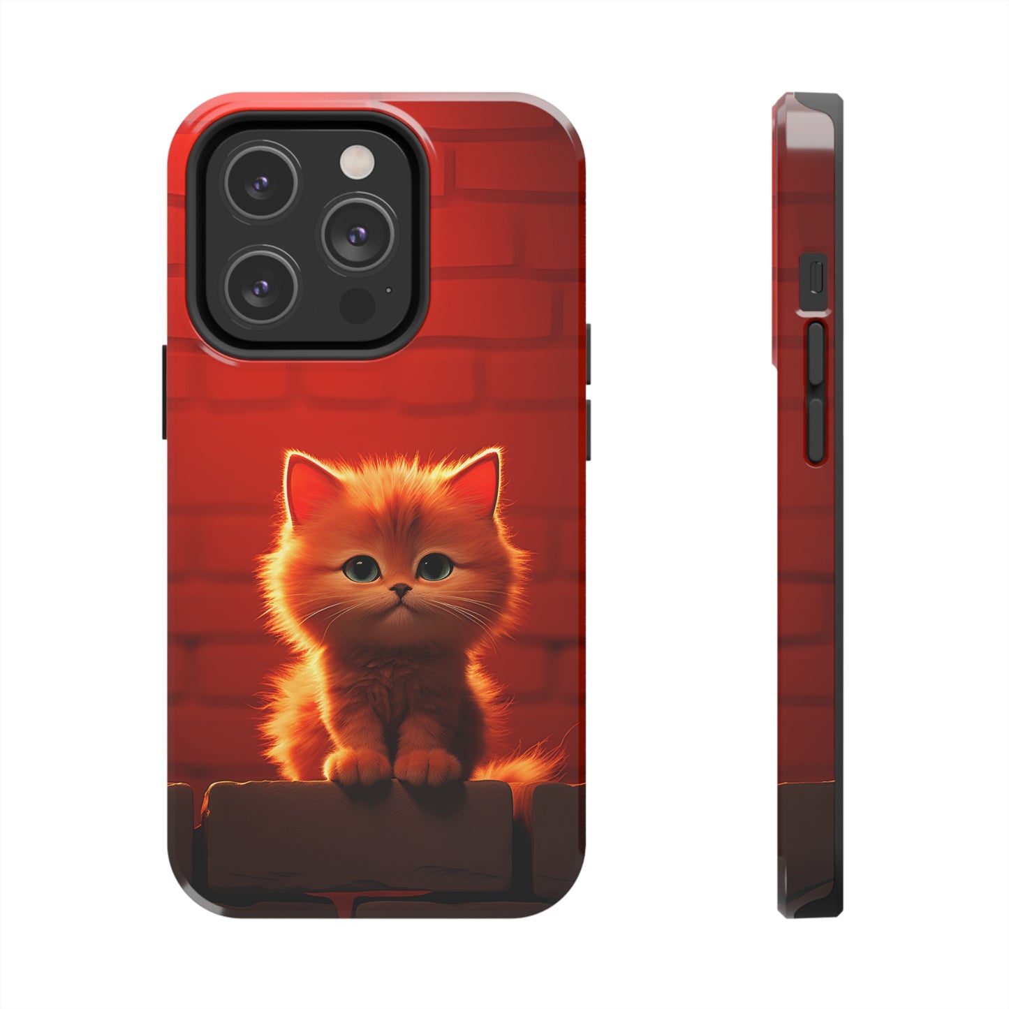 Cute Cat Sitting On a Wall (iPhone Case 11-15)Style meets safety in the RIMA Tough Phone Case for iPhone 11-15. Secure your phone in sophistication. Make a statement today! 🎨🔐RimaGallery