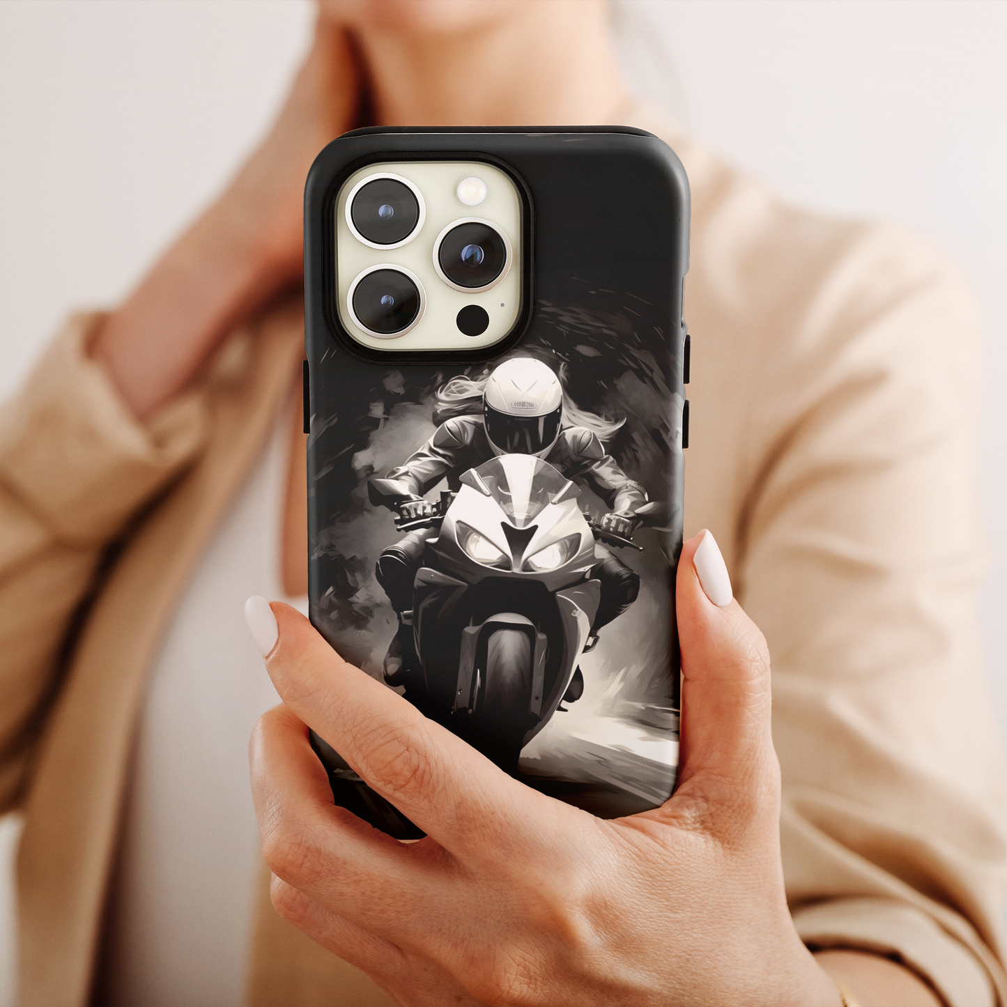 Female Night Biking (iPhone Case 11-15)RIMA Tough Phone Case for iPhone 11, 12, 13, 14, &amp; 15 : Female Night Biking with Glossy Finish 📱✨
Protect your iPhone models 11 through 15 in style with this duRimaGallery