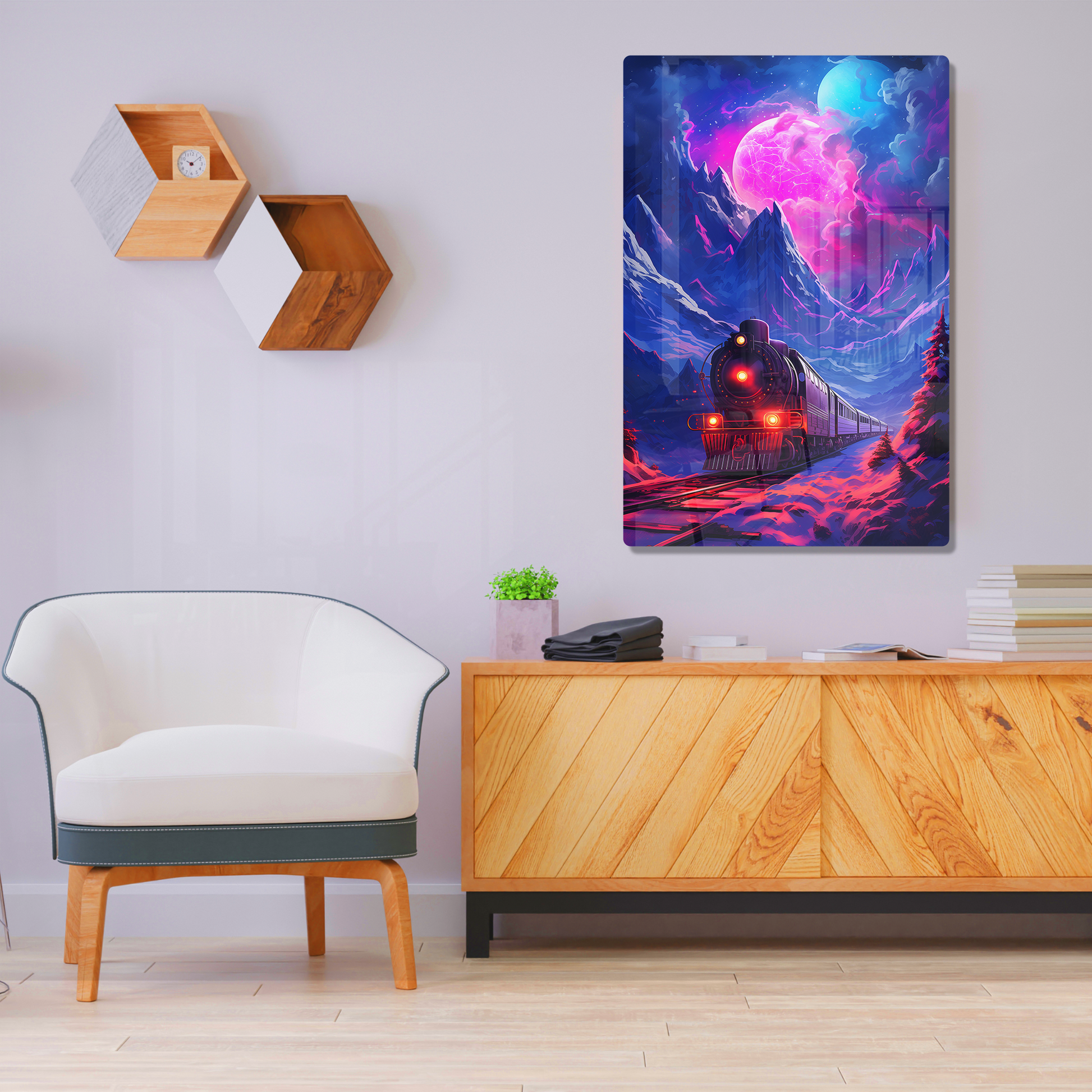 Polar Express Luminescence (Acrylic)Polar Express Luminescence Discover the epitome of modern art with our Acrylic Prints 🌠, merging contemporary elegance with artistic mastery. An ideal choice for thRimaGallery