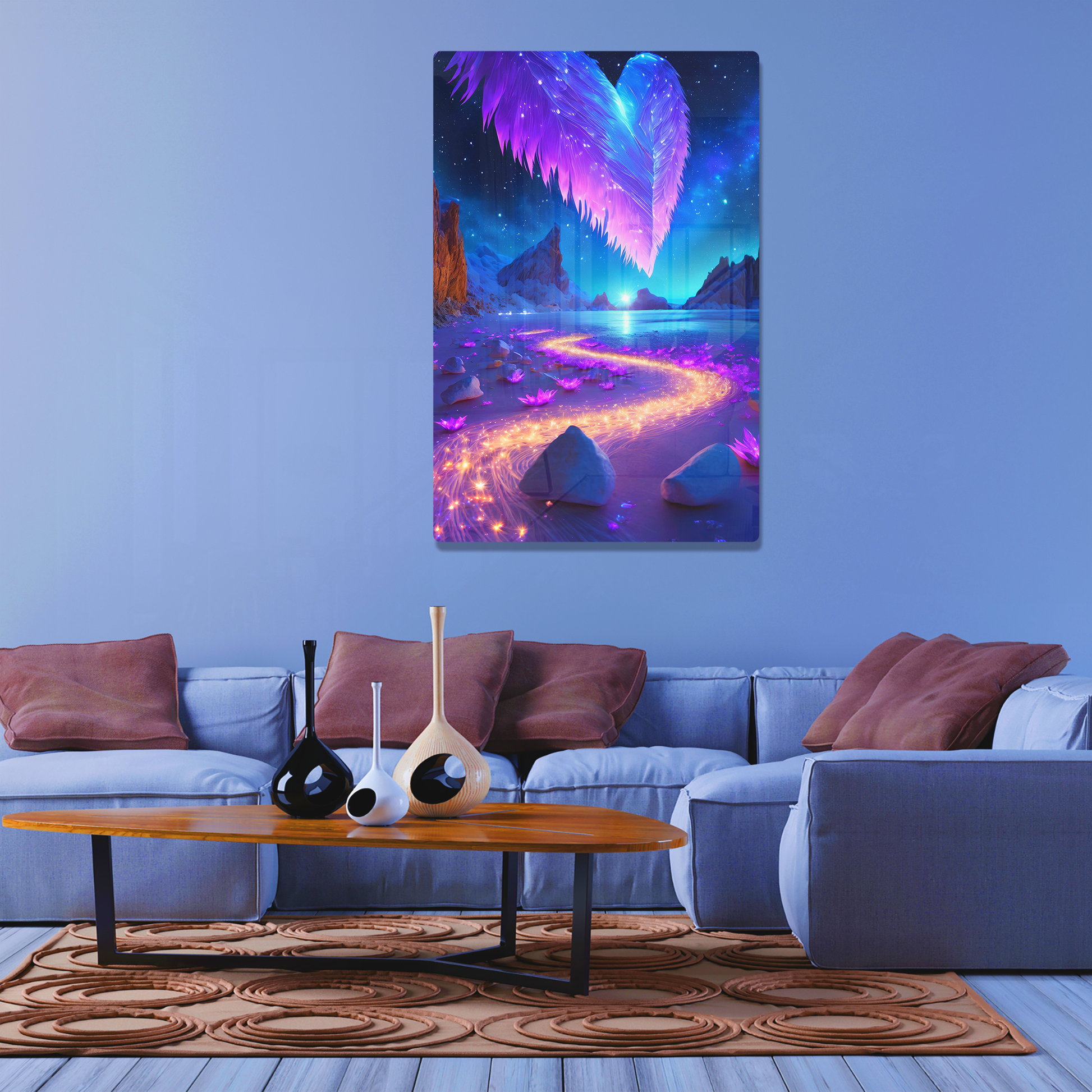 Glimmering Aurora (Acrylic)Make a design statement with Glimmering Aurora acrylic prints from RimaGallery. The sleek 1⁄4" acrylic material creates a glass-like illusion for your wall art. PrinRimaGallery