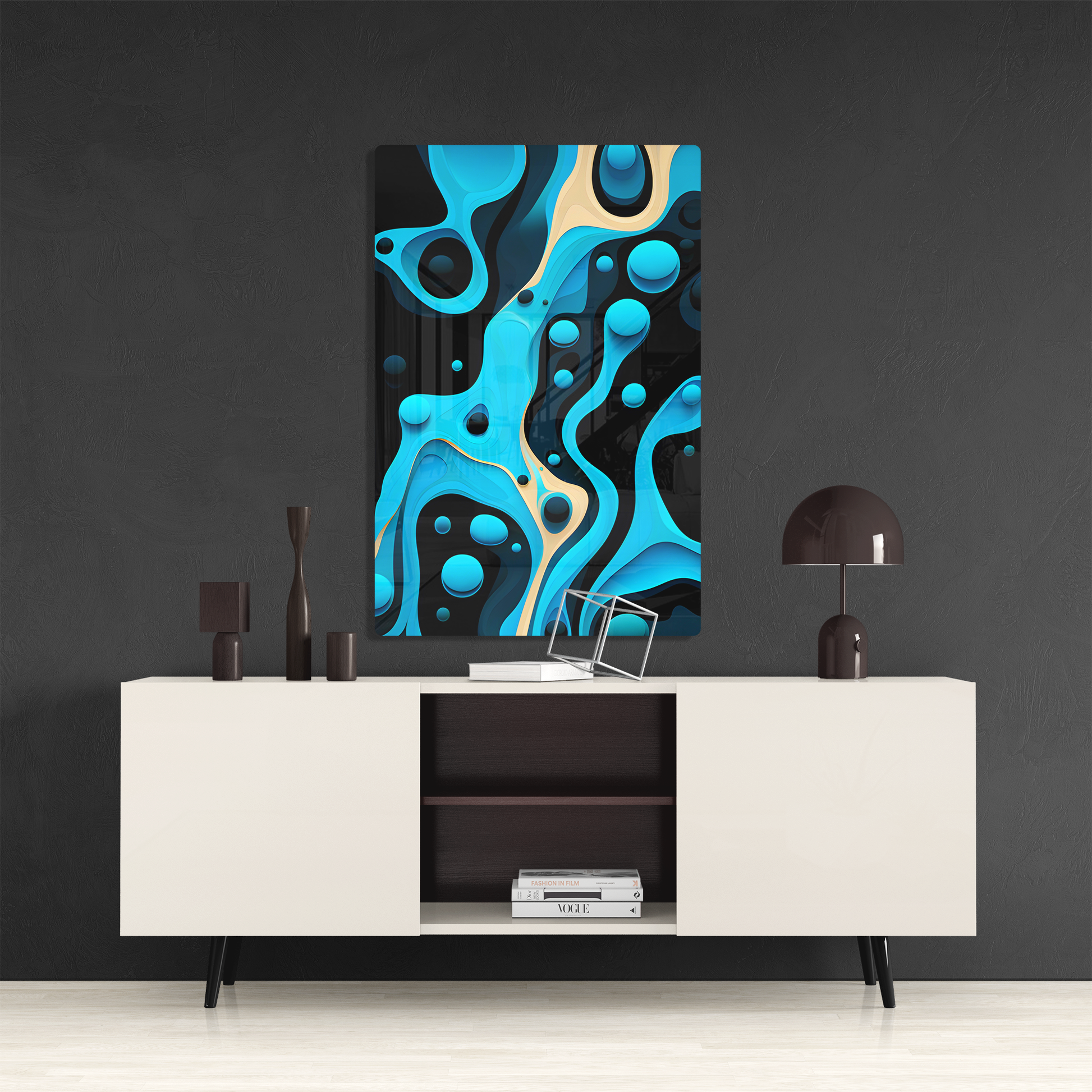 Flowing Shapes Harmony (Acrylic)Flowing Shapes Harmony Acrylic Wall Art with a Glass-Like Finish that Will Take Your Breath Away.Elevate Any Ambiance with Stellar Eye Acrylic Print🌟:Discover the bRimaGallery