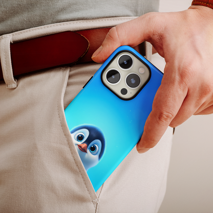 Cute Penguin in the blue (iPhone Case 11-15)