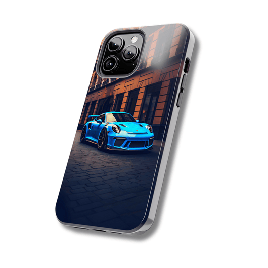 Blue Sports Car (iPhone Case 11-15)Step into the world of art and protection with our Protective Blue Sports Car iPhone Case. Meticulously crafted for iPhone models 11, 12, 13, 14, and, 15 this case iRimaGallery