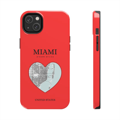 Miami Heartbeat - Red (iPhone Case 11-15)Capture the essence of MIAMI with RimaGallery's Heartbeat RED iPhone case, blending durable protection and unique design. Perfect for iPhone 11-15 models. Free shippRimaGallery