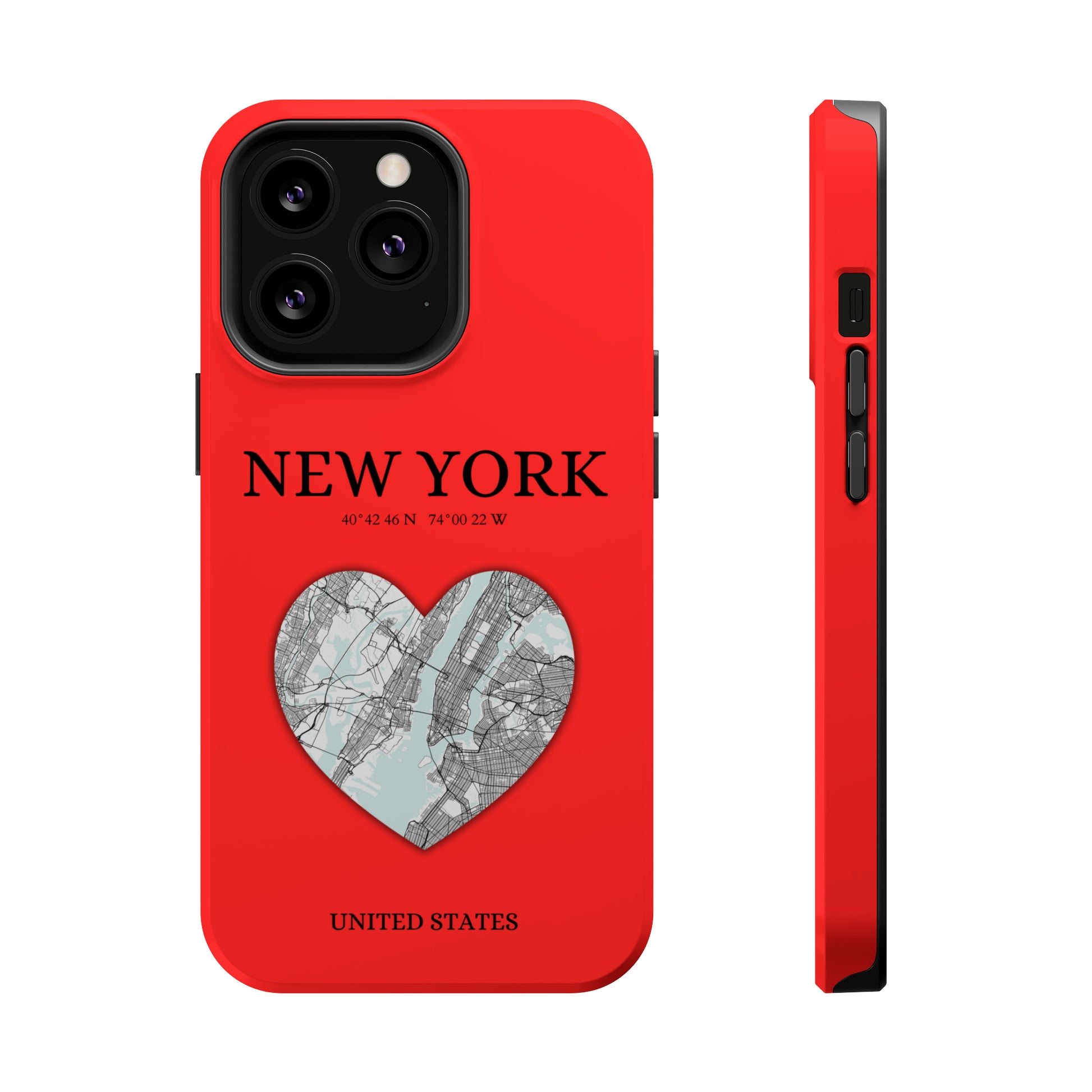 Add a touch of New York to your iPhone with the Red Heartbeat MagSafe Case, offering durable protection, seamless MagSafe compatibility, and a choice between matte o-York Heartbeat - Red (iPhone MagSafe Case)