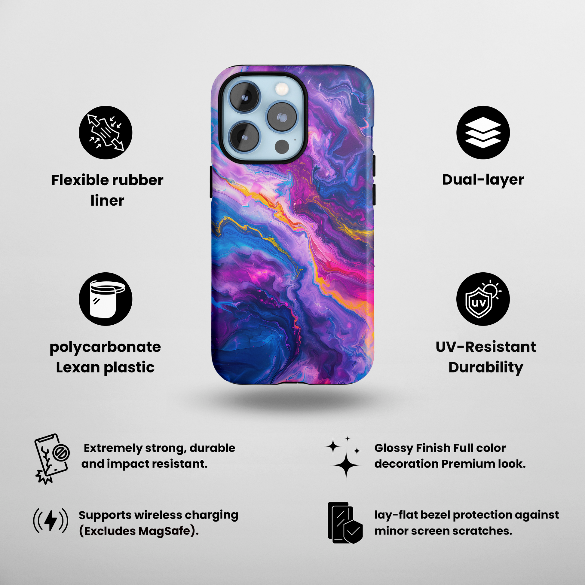 Psychedelic Flow (iPhone Case 11-15)Discover unmatched security and style for your iPhone 11-15, iphone 15 pro max, iphone 14 pro max, with RIMA's Case. Durable, glossy, and chic. Click to protect in sRimaGallery