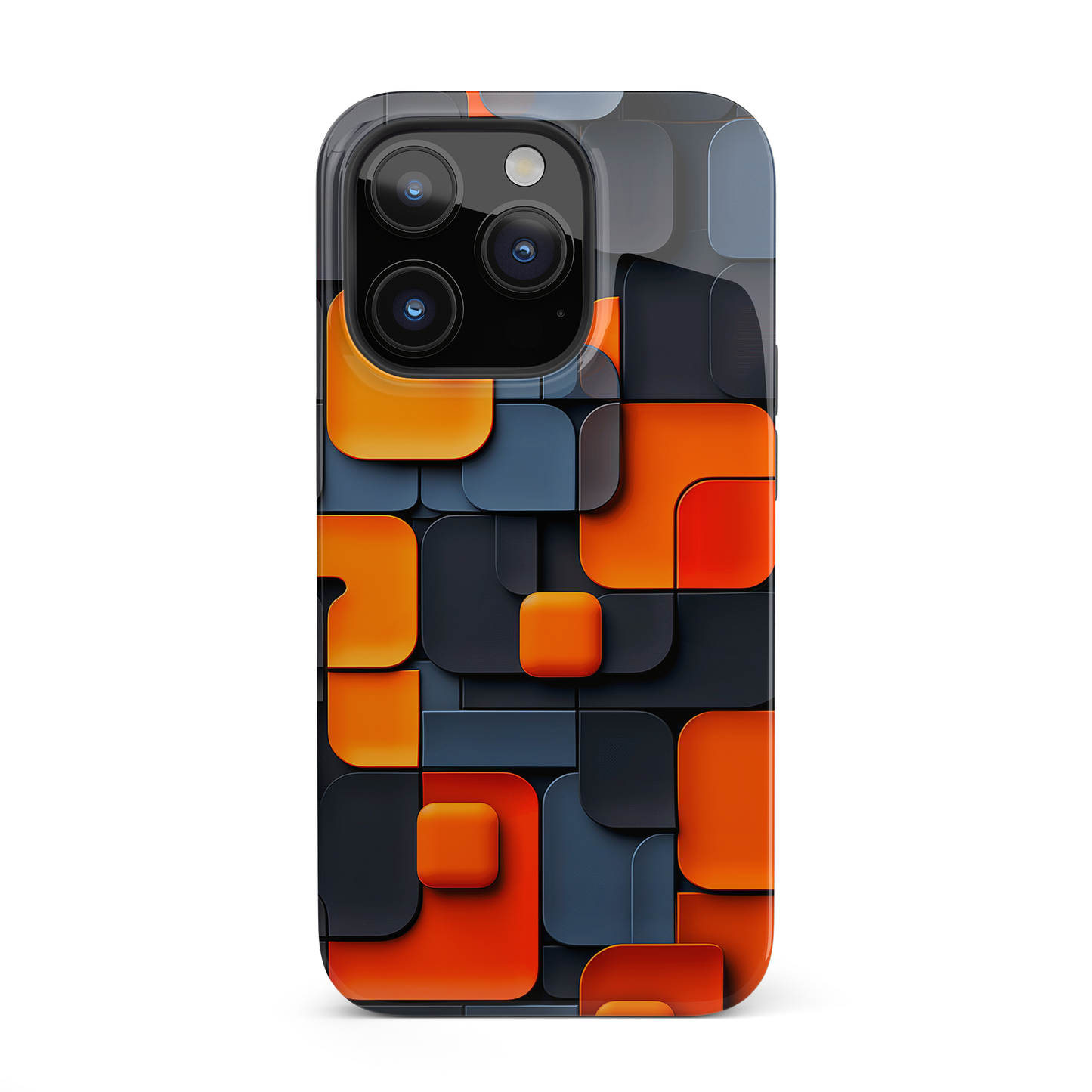 Tangerine Grid (iPhone Case 11-15)Elevate your iPhone experience with RIMA's Tough Phone Case, designed for iPhone 11 to 15 include modles pro and max. Double-layer defense and premium materials provRimaGallery