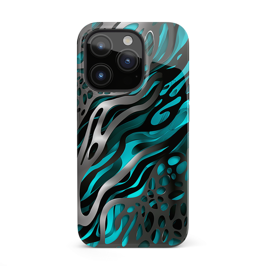 Teal Textures (iPhone Case 11-15)