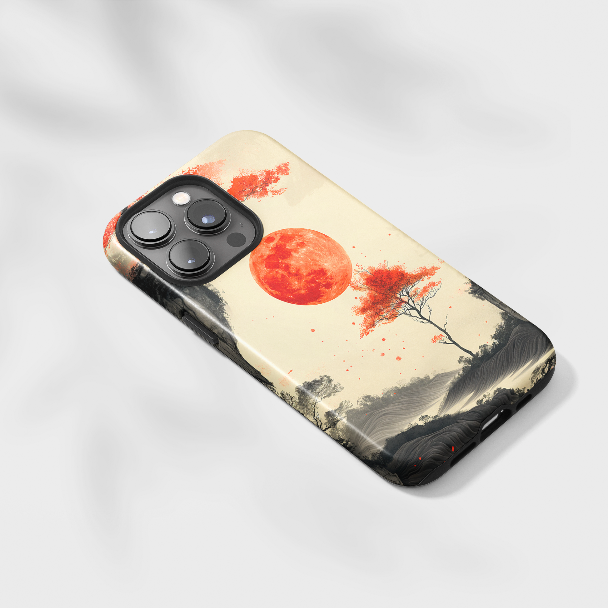 Scarlet Moonrise (iPhone Case 11-15)Elevate your iPhone's style with Rima's Scarlet Moonrise case. Sleek, durable protection for models 11-15. Free US shipping.RimaGallery