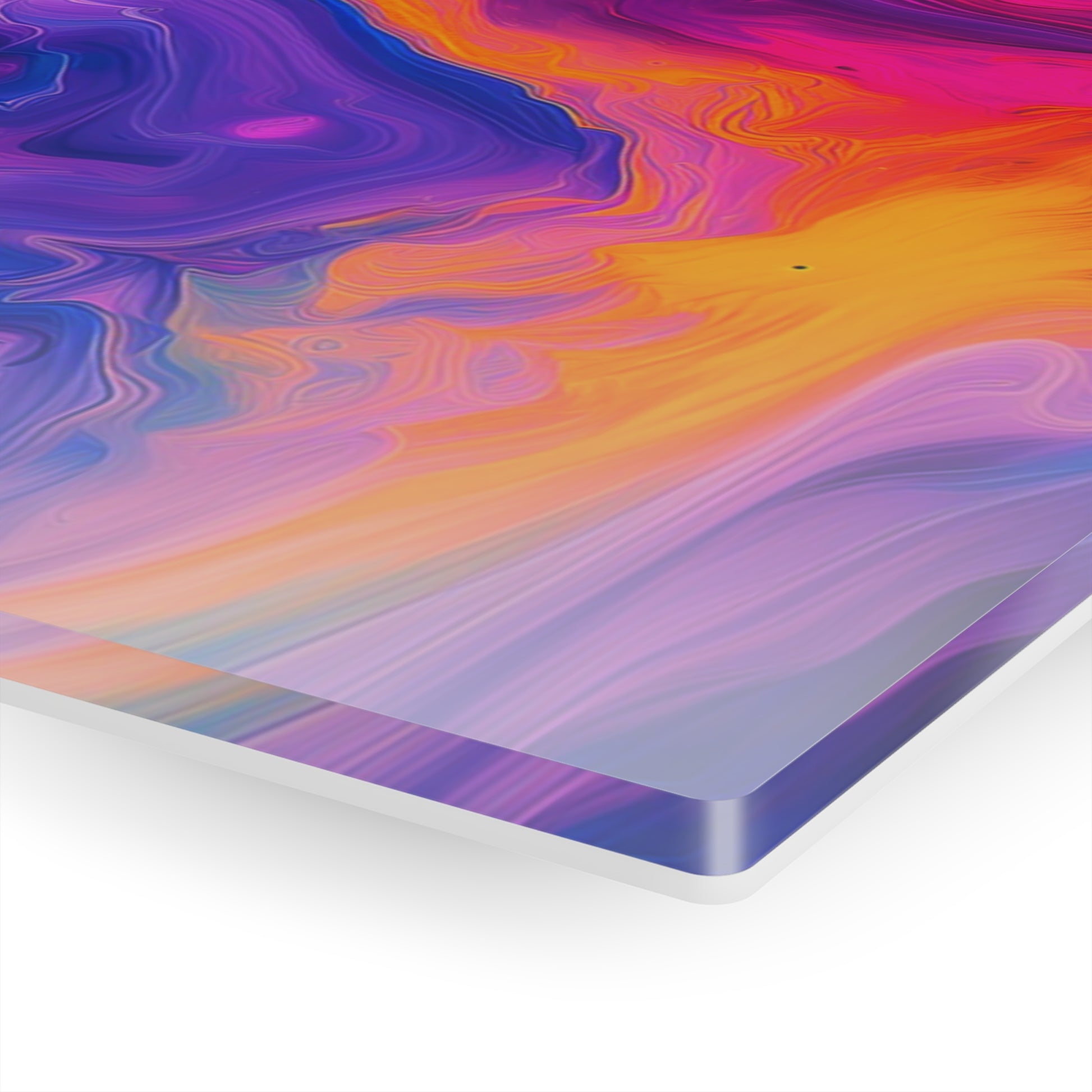 Psychedelic Flow (Acrylic)Make a statement with Psychedelic Flow acrylic prints. The 1⁄4" acrylic panel exudes the illusion of a smooth glass surface for vibrant artwork. Pre-installed hanginRimaGallery