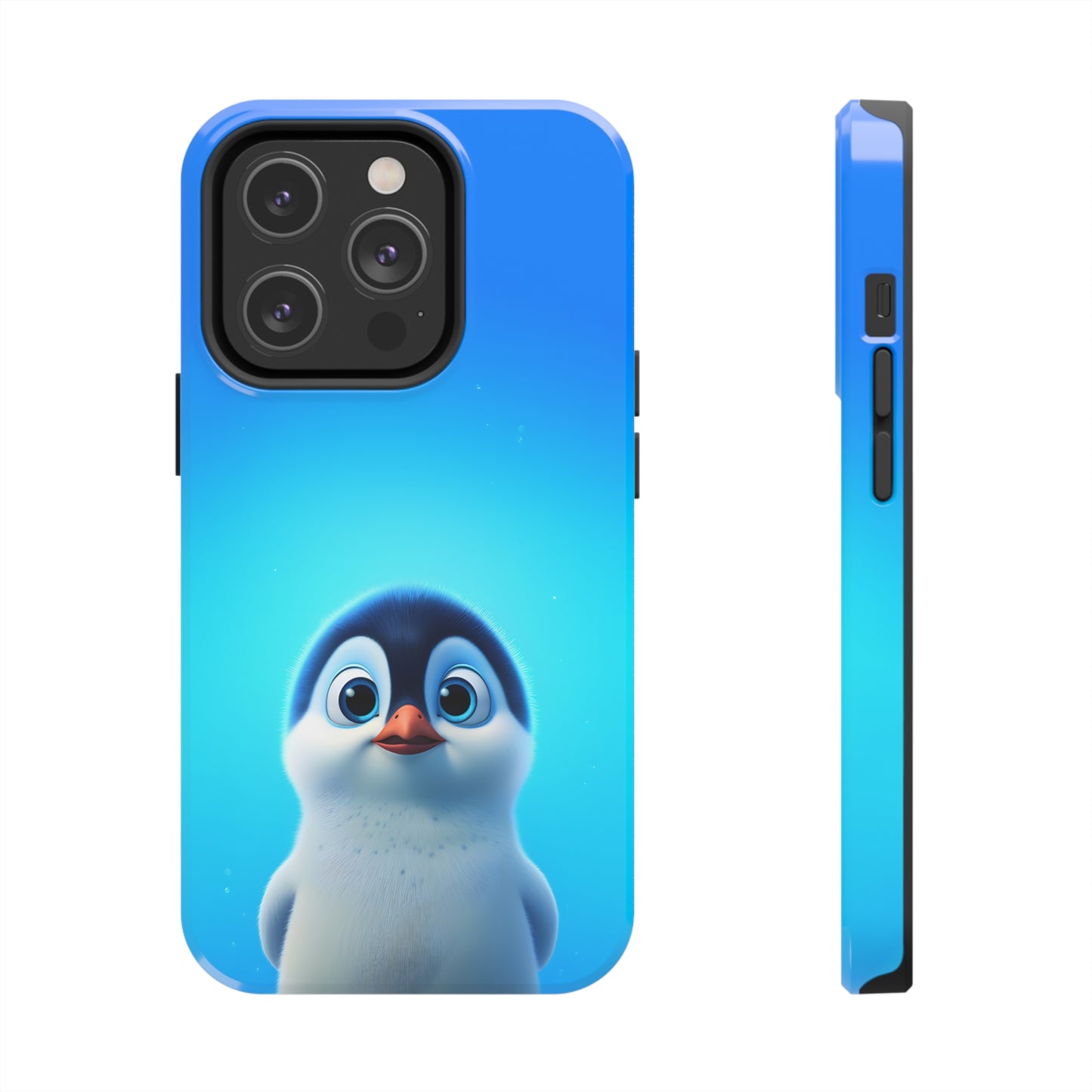 Cute Penguin in the blue (iPhone Case 11-15)