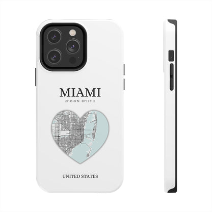 Miami Heartbeat - White (iPhone Case 11-15)
