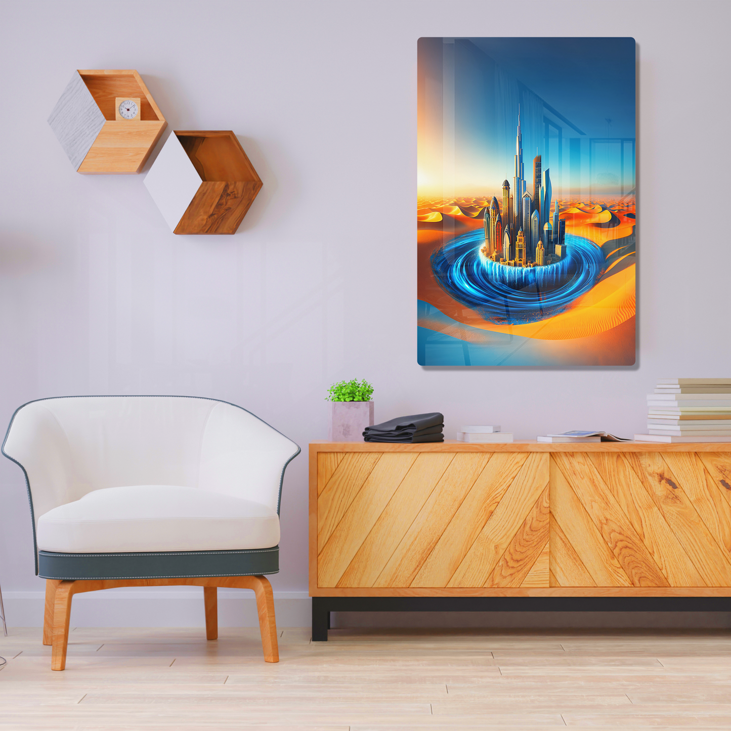 Aqua Metropolis (Acrylic)Aqua Metropolis
Elevate your home with our rimagallery Acrylic Prints. Offering a stunning glass-like appearance and superior quality, these prints transform any rooRimaGallery