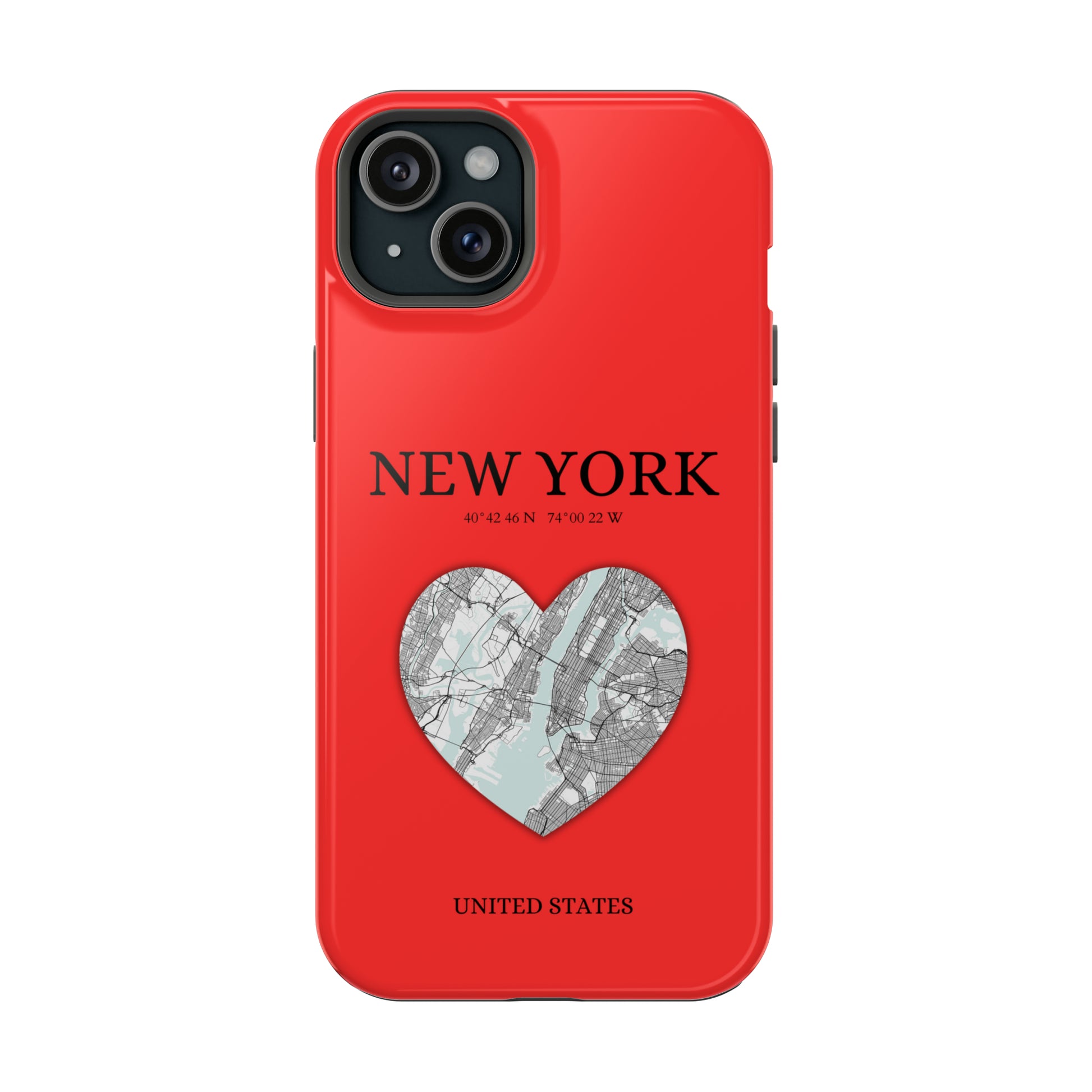 Add a touch of New York to your iPhone with the Red Heartbeat MagSafe Case, offering durable protection, seamless MagSafe compatibility, and a choice between matte o-York Heartbeat - Red (iPhone MagSafe Case)