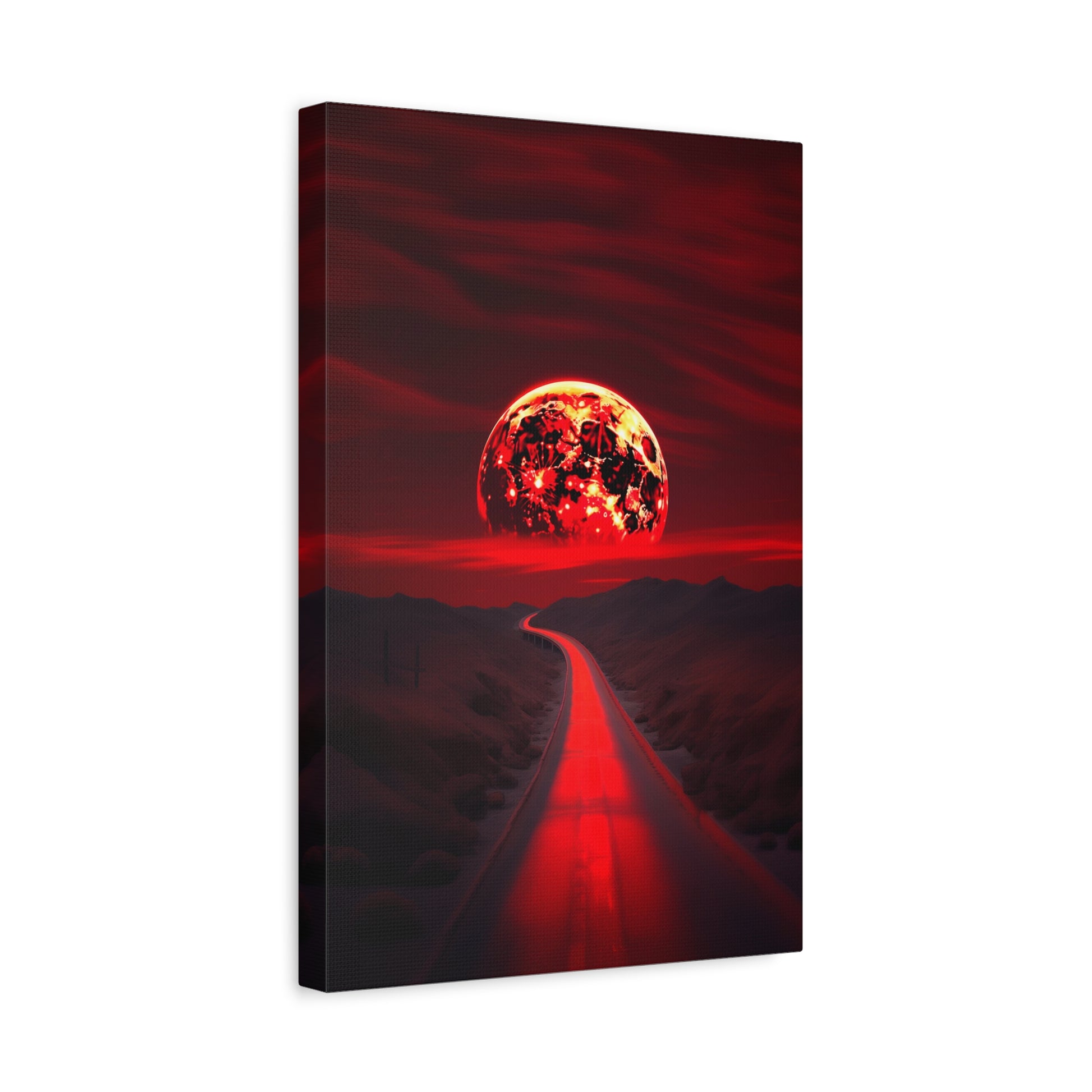 Crimson Eclipse (Canvas)The Great Catsby (Canvas  Matte finish, stretched, with a depth of 1.25 inches) Elevate your décor with RimaGallery’s responsibly made art canvases. Our eco-friendlyRimaGallery