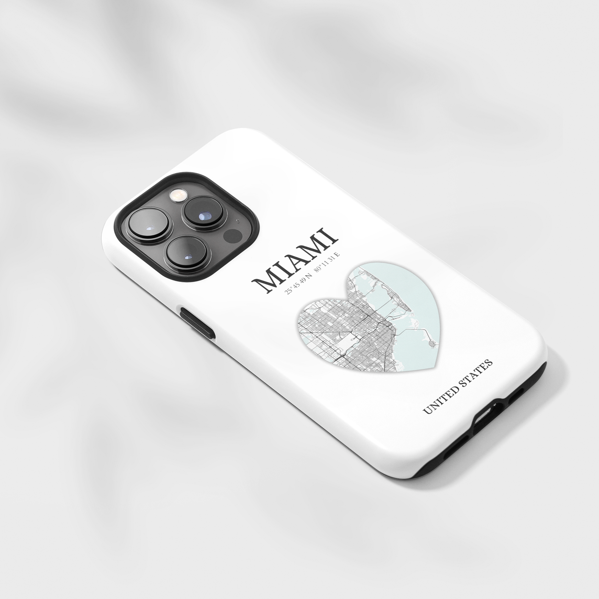 Miami Heartbeat - White (iPhone MagSafe Case)Elevate your iPhone's style with the New York Heartbeat White MagSafe Case, offering robust protection, MagSafe compatibility, and a choice of matte or glossy finishRimaGallery