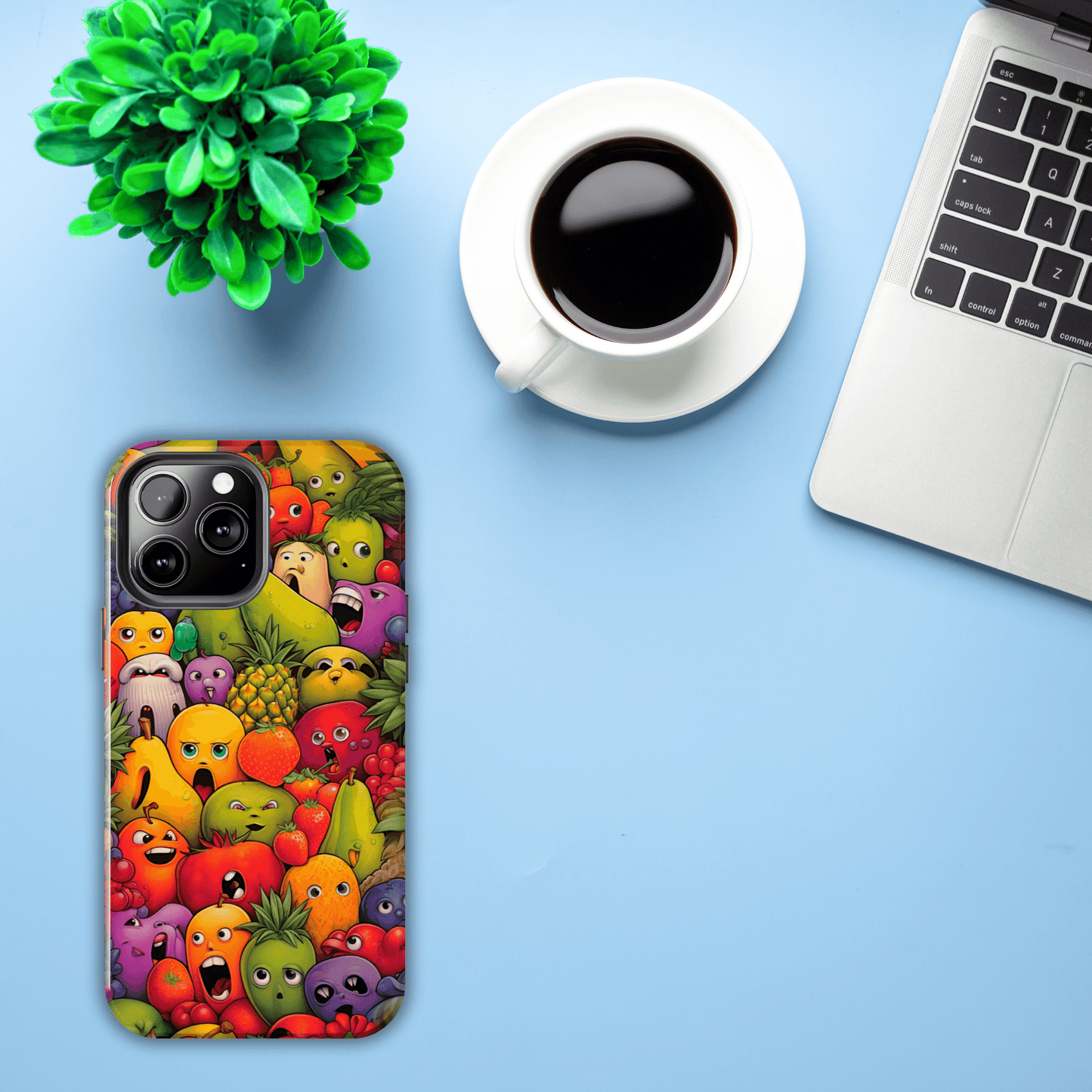 Frutas con Caras (Funda iPhone 11-15)