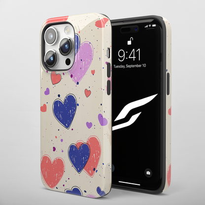 Whimsical Hearts (iPhone MagSafe Case)Rima Gallery presents the exclusive Psychedelic Flow MagSafe Durable Case For iphone 13, 14, 15, Pro, Max. Upgrade to our iPhone 13-15 MagSafe Case: Dual-layer proteRimaGallery