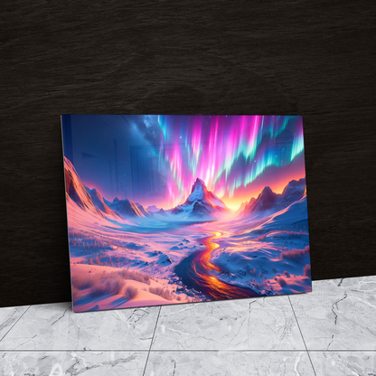 Auroral Mountain Majesty (Acrylic)Make a statement with Auroral Mountain Majesty acrylic prints. The 1⁄4" acrylic panel exudes the illusion of a smooth glass surface for vibrant artwork. Pre-installeRimaGallery