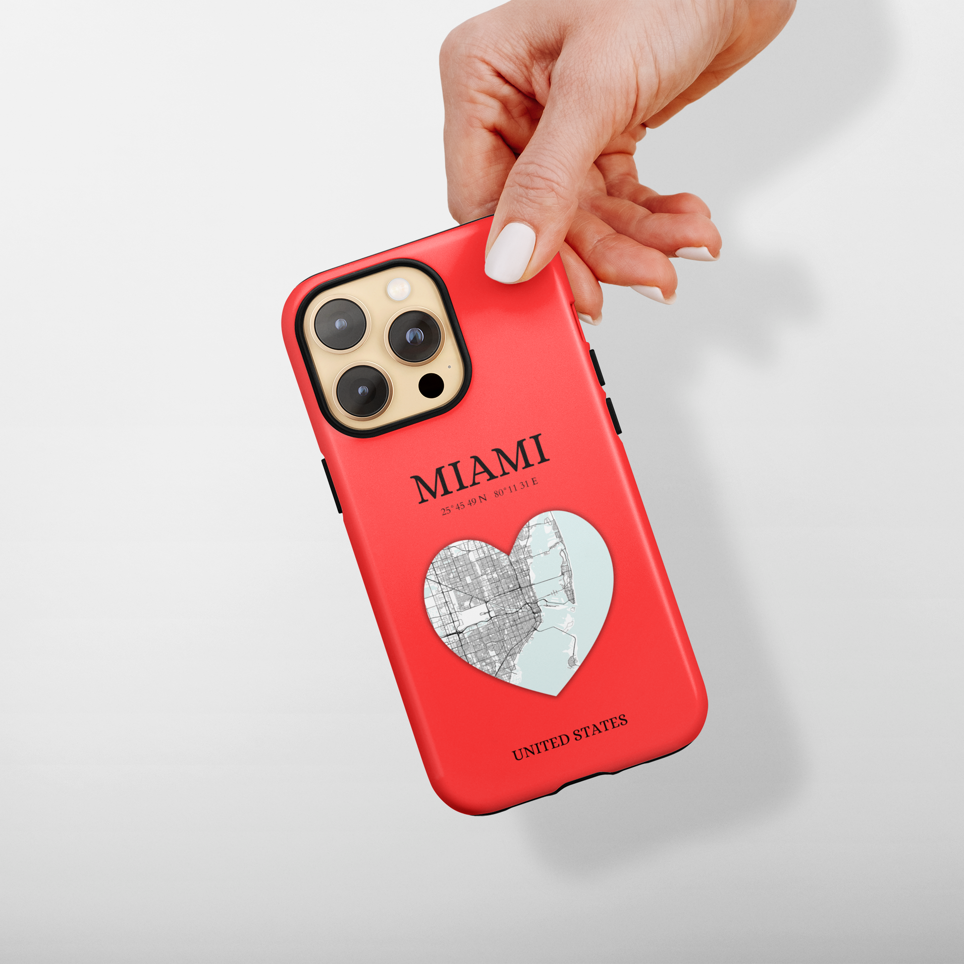 Miami Heartbeat - Red (iPhone Case 11-15)Capture the essence of MIAMI with RimaGallery's Heartbeat RED iPhone case, blending durable protection and unique design. Perfect for iPhone 11-15 models. Free shippRimaGallery