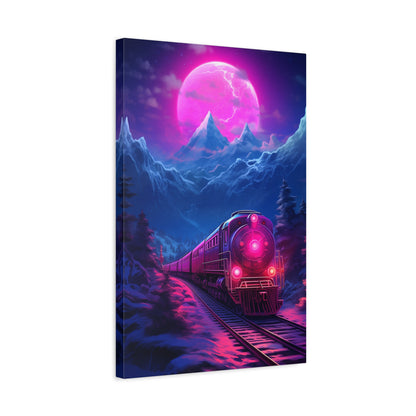 Lunar Express (Canvas)Lunar Express snow train(Canvas  Matte finish, stretched, with a depth of 1.25 inches) Elevate your décor with RimaGallery’s responsibly made art canvases. Our eco-fRimaGallery